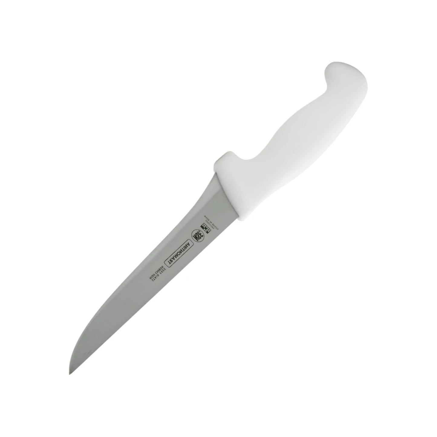 Cuchillo Tramontina 5 pulgadas hoja lisa acero inoxidable alto carbono, mango blanco NSF