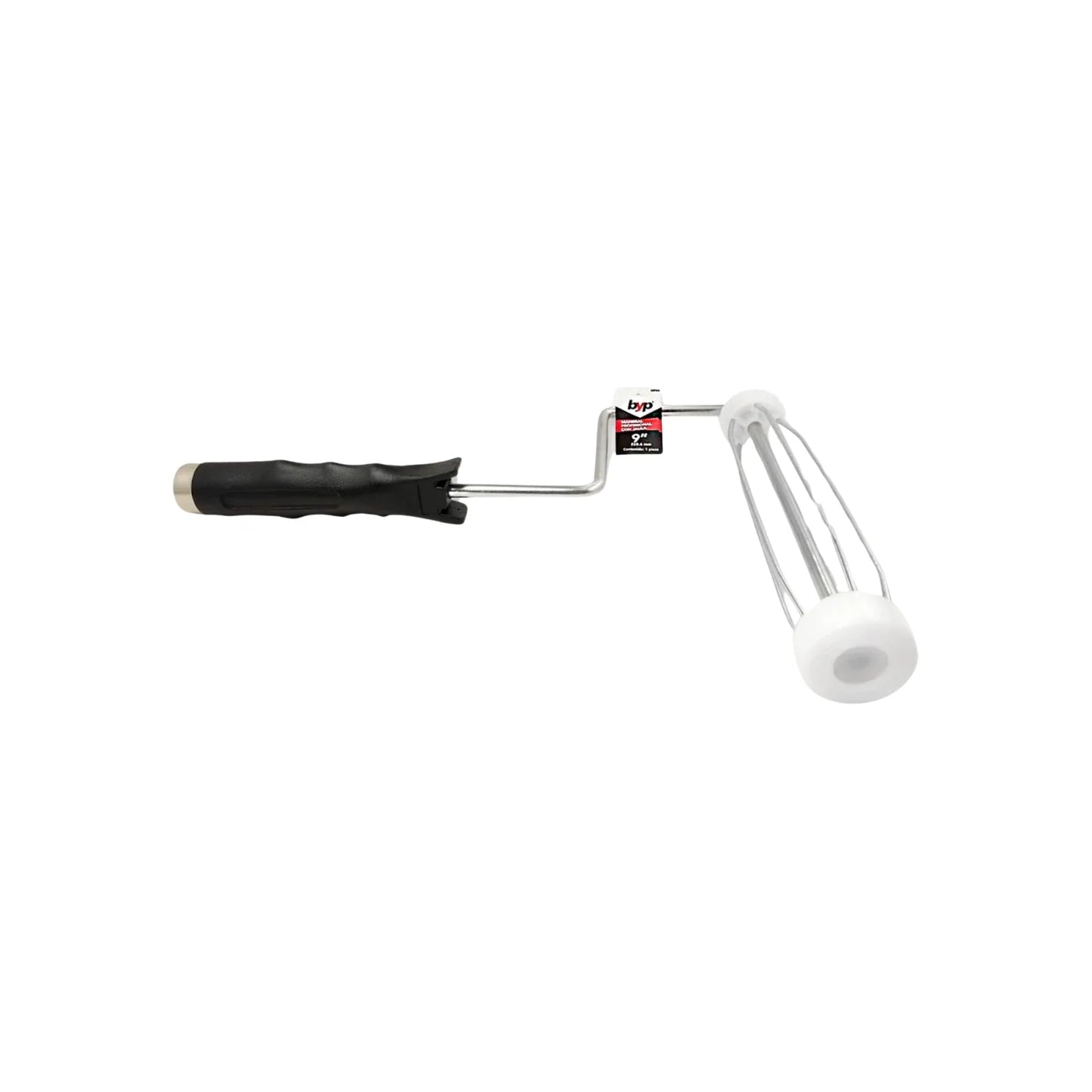 Maneral para rodillo 9" profesional Byp con mango ergonómico negro y estructura metálica para pintura