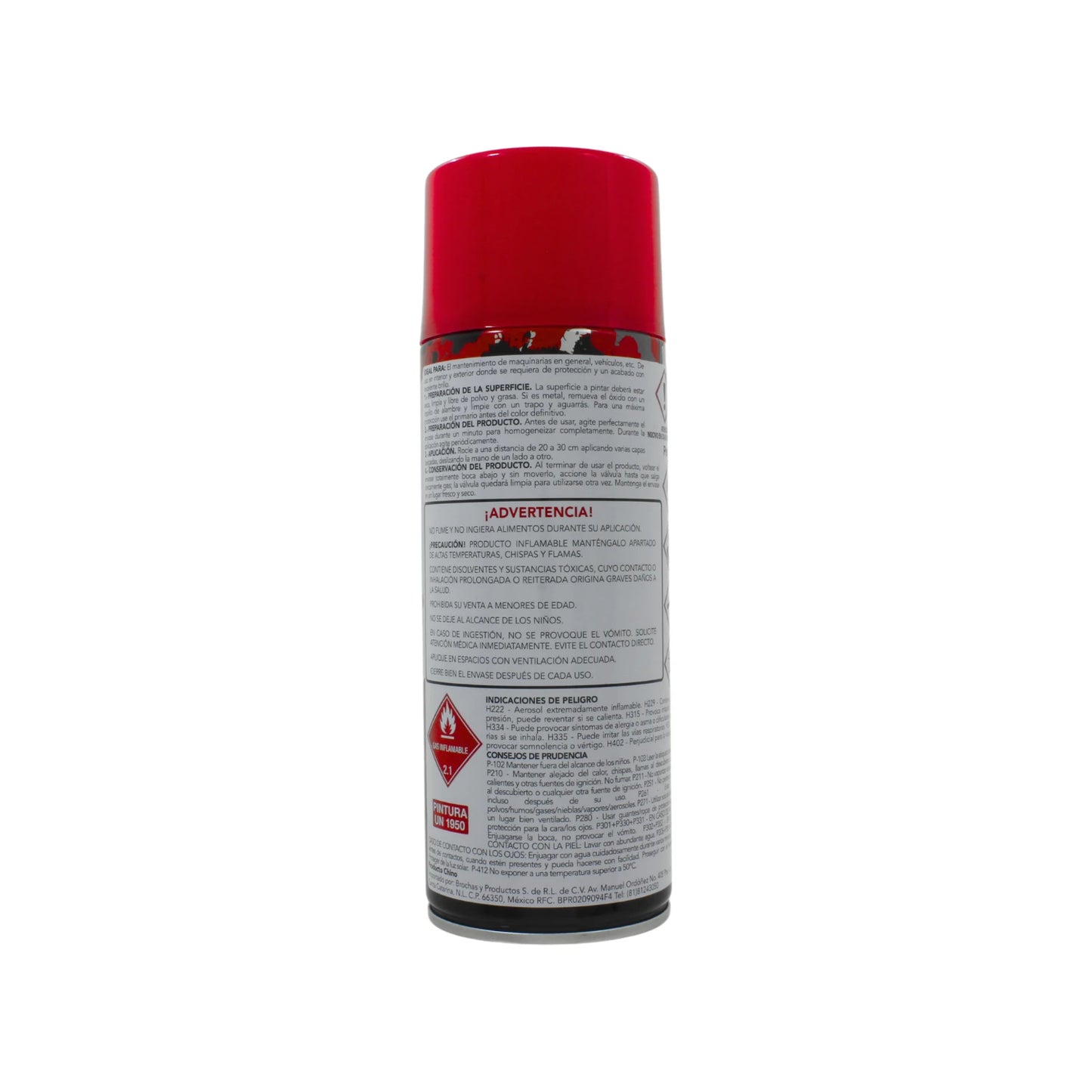 Pintura en aerosol rojo maquinaria 400 ml Byp