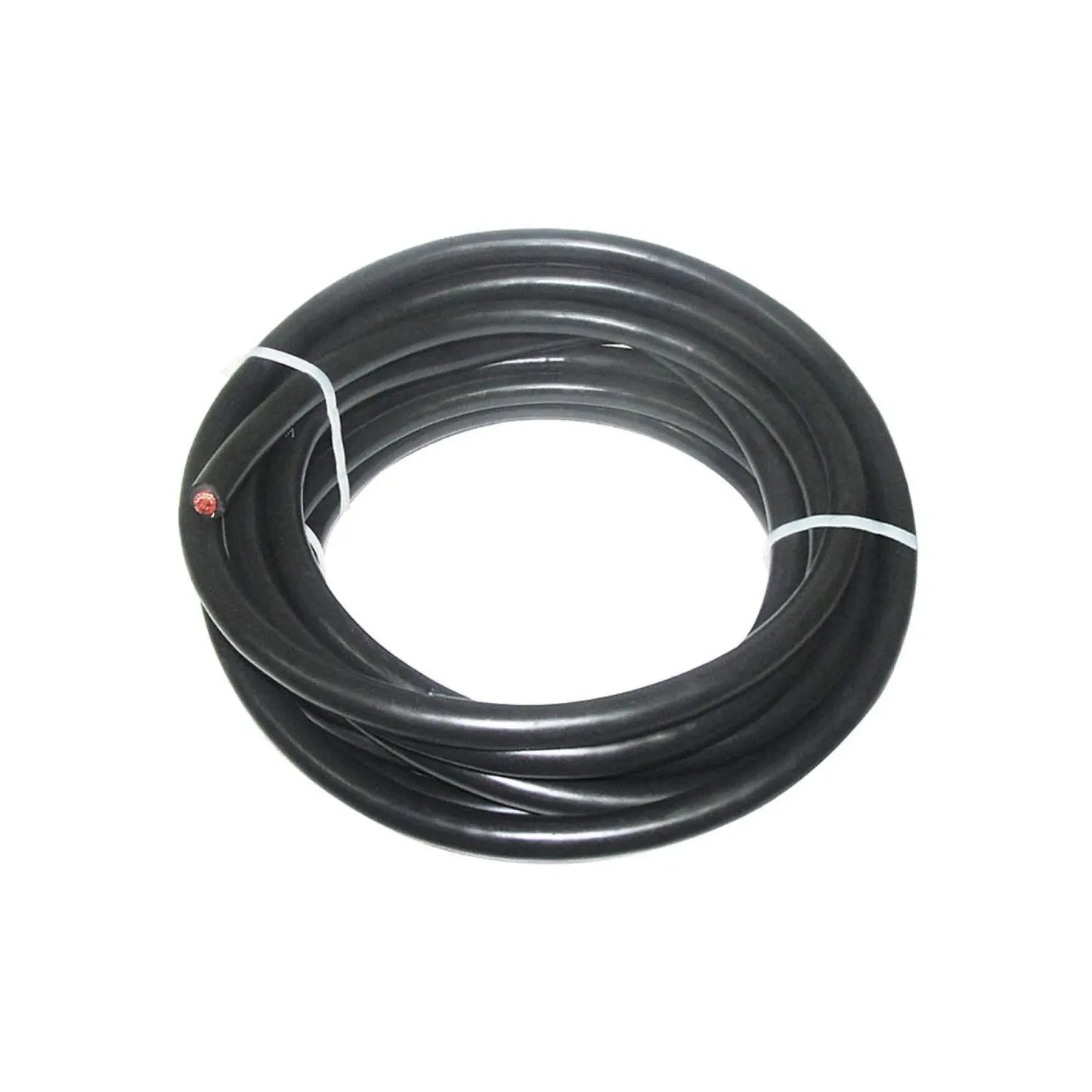 Cable eléctrico unipolar calibre grueso con aislamiento de PVC negro en rollo para instalaciones industriales