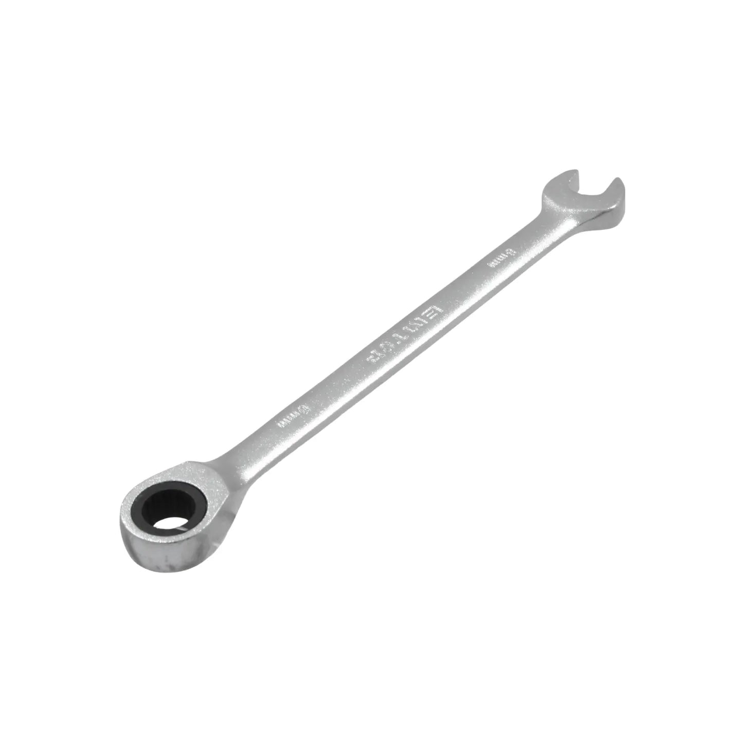 Llave combinada de matraca Baltico 8mm cromada, con extremo abierto y caja de trinquete