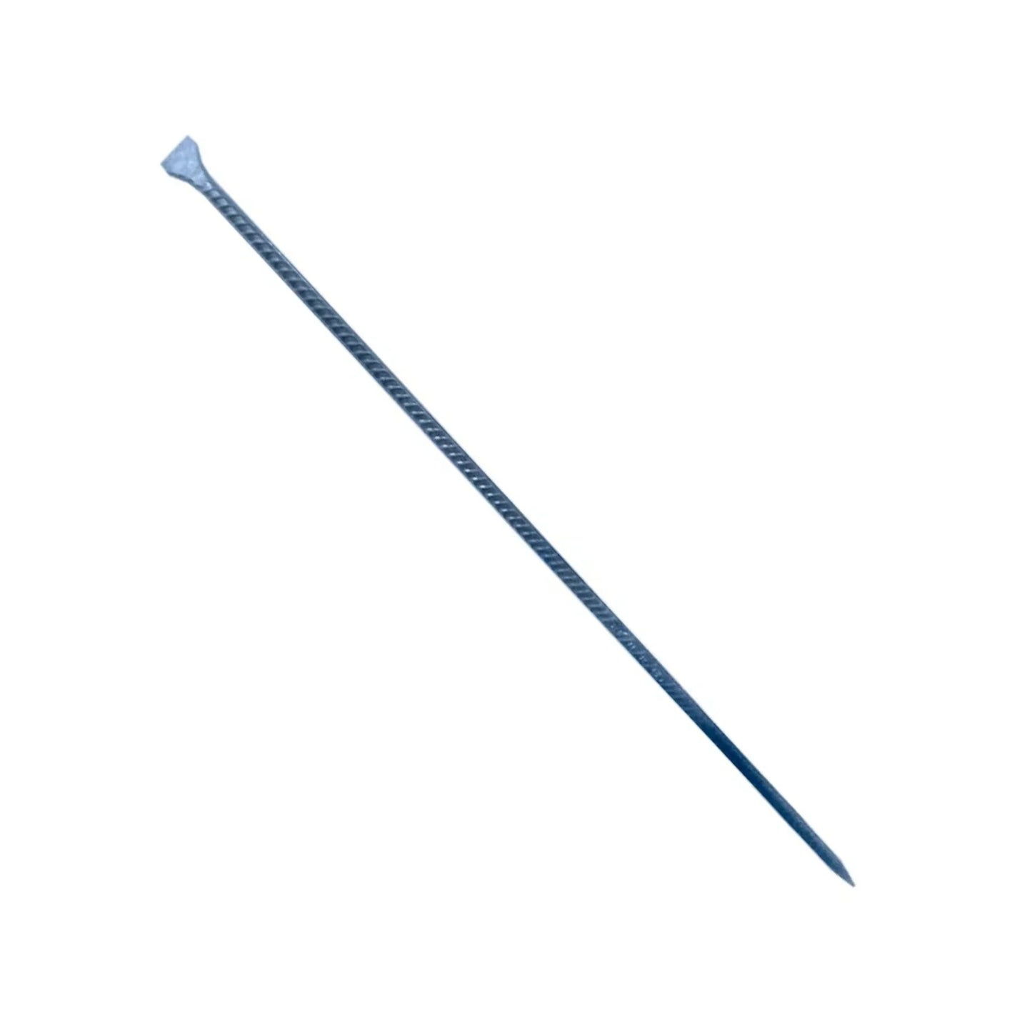 Fabricado de acero.,Tipo de varilla.,Medidas:,Largo: 175 cm,Grosor: 3/4" (19 mm).,Terminación en punta y escoplo.