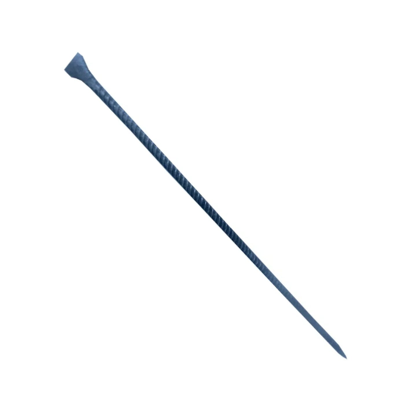 Fabricado de acero.,Tipo de varilla.,Medidas:,Largo: 150 cm,Grosor: 3/4" (19 mm).,Terminación en punta y escoplo.
