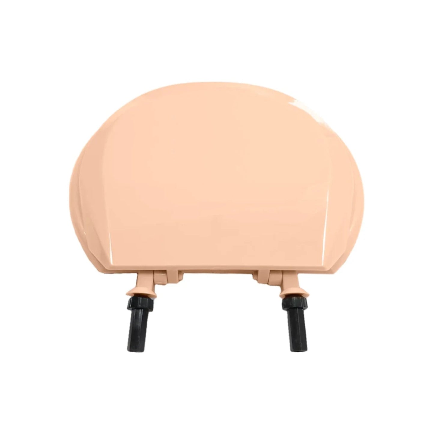 Asiento de inodoro rosa veneciano, tapa de WC redonda con herrajes de fijación, tono durazno