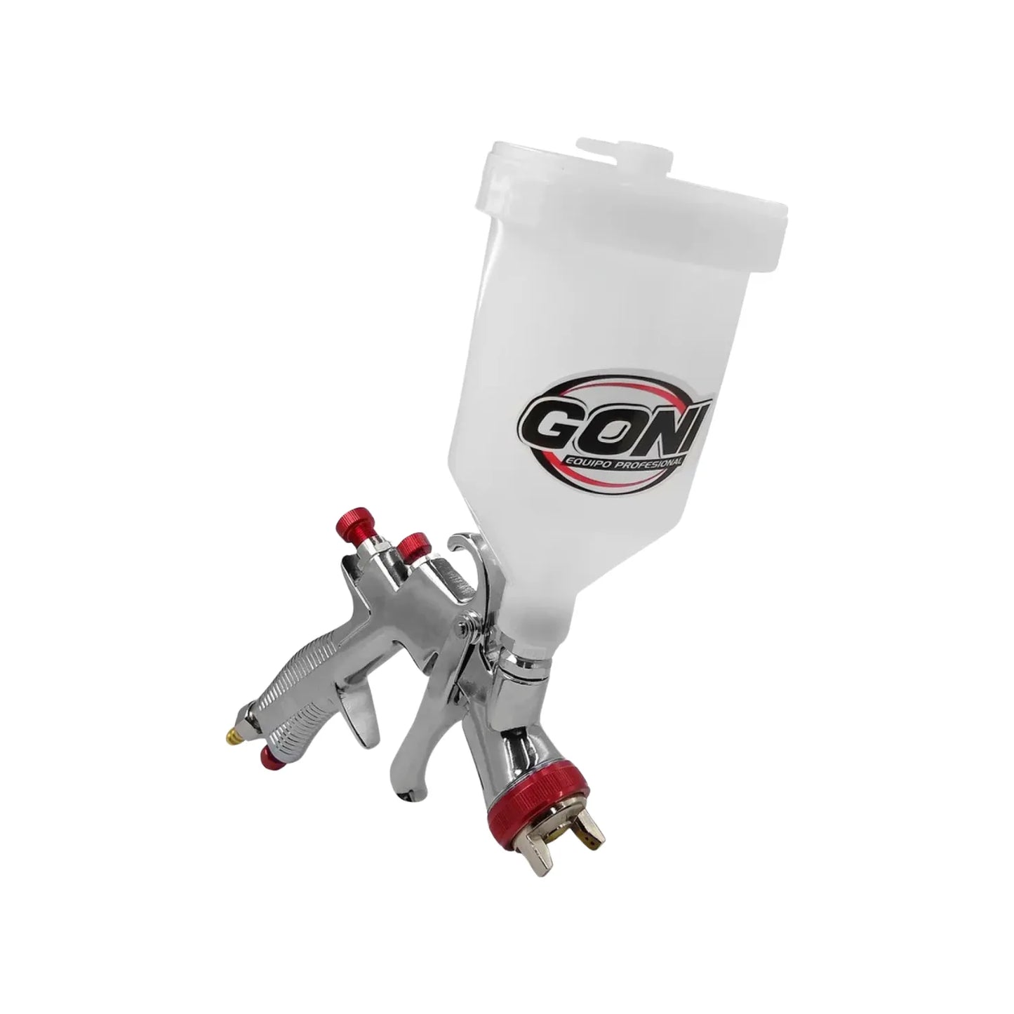 Pistola de gravedad LVLP.,Vaso de 600ml y boquilla de 2.0 mm,Para pintura vinilica diluidA,Ideal para el repintado automotriz ebanisteria y uso industrial.