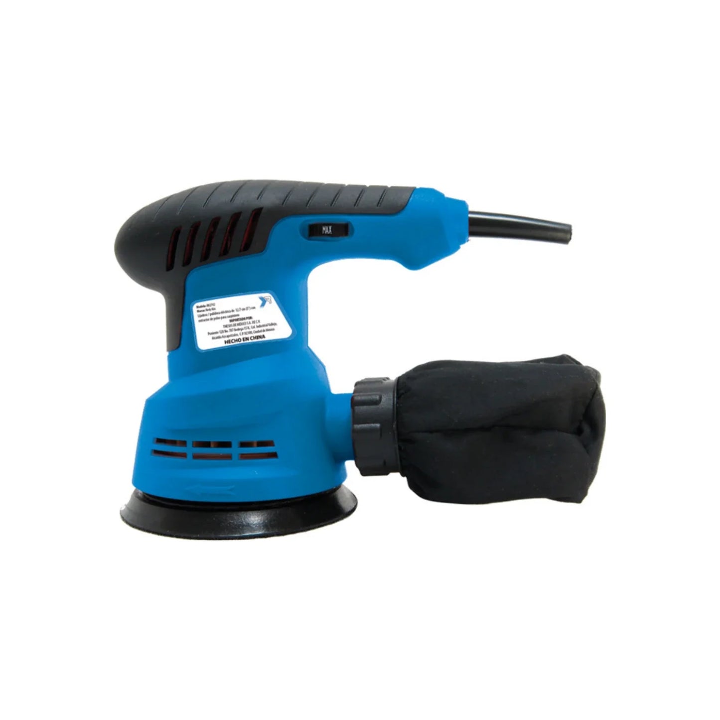 Voltaje de alimentación: 127 V,Frecuencia: 60 Hz,Potencia: 265 W,Se puede utilizar indistintamente como lijadora o pulidora cambiando el accesorio correcto.,Diámetro de oscilación: 127 mm,Velociada 12000 RPM,Ideal para el trabajo sobre madera y lámina.