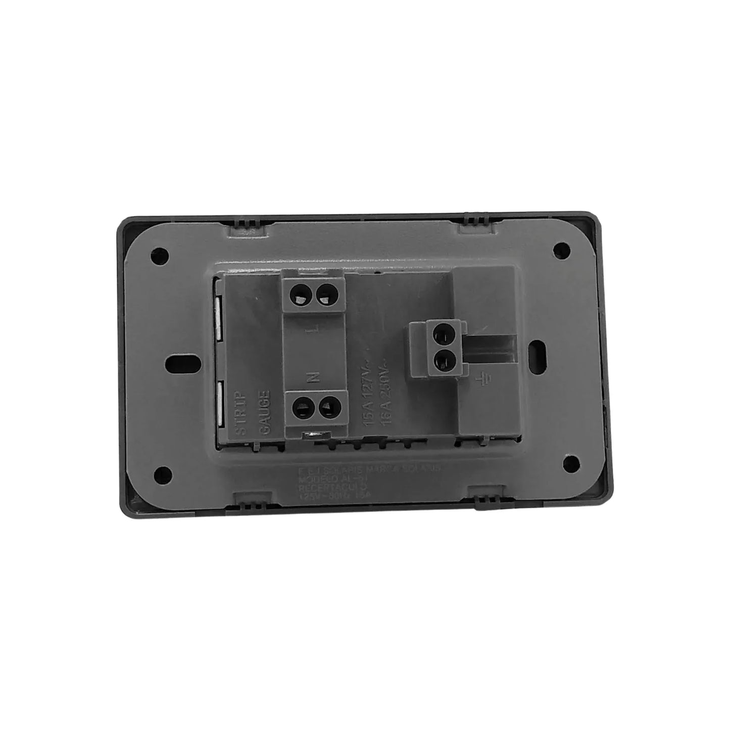 Placa 2 contactos gris cromo Solaris AL61GR