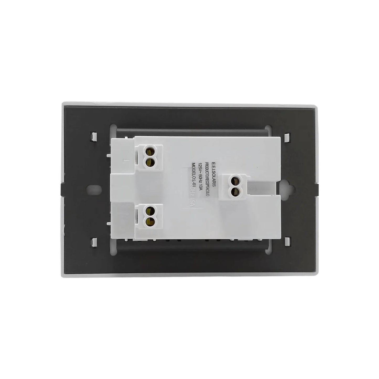 Placa 2 contactos blanca push Solaris L-61