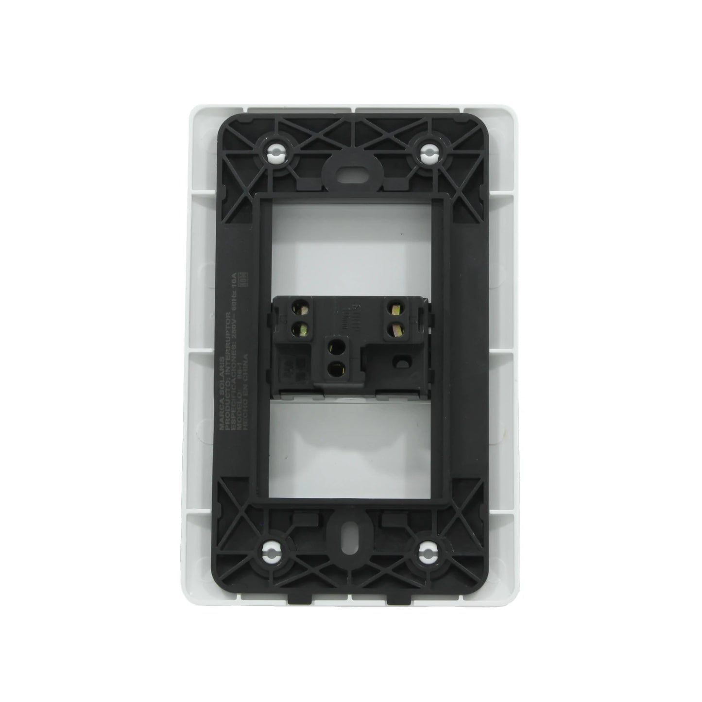 Placa 1 apagador escalera blanca Solaris ECO-1-BC