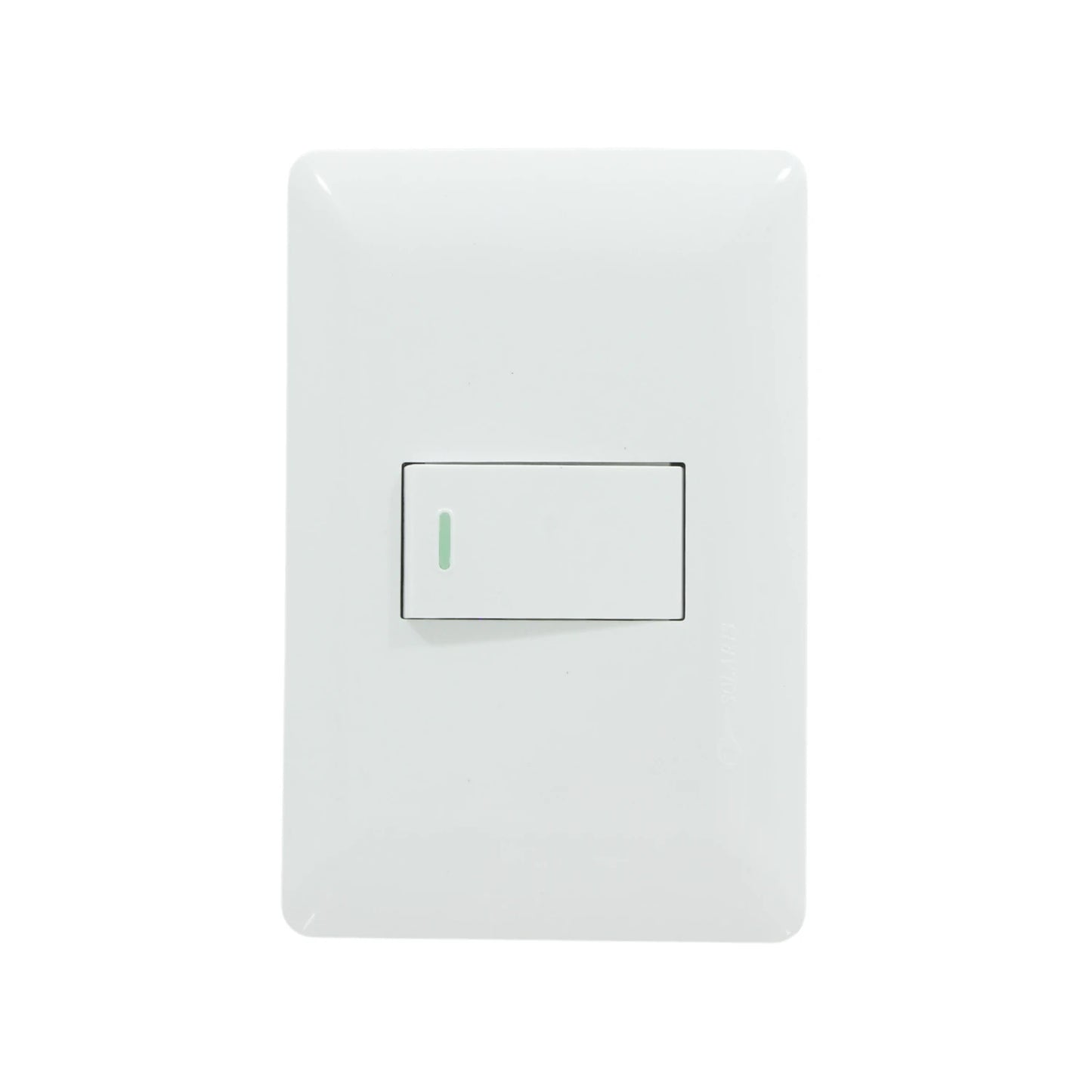 Elaborada de plástico ABS,Placa un apagador escalera.,Aterrizado, se caracteriza por tener tres puntos de conexión, línea, neutro y de tierra física.,Incluye tornillos para su instalación.,Tensión: 125 V,Frecuencia: 60 Hz,Corriente: 15 A,No sobrepase la corriente indicada.,Antes de instalarlo, interrumpa el paso de energía mediante el interruptor de circuito o fusible.,Asegúrese que el circuito no esté energizado y que el área este libre de humedad antes de iniciar la instalacióntomacorriente.,NOM-003-SCFI-