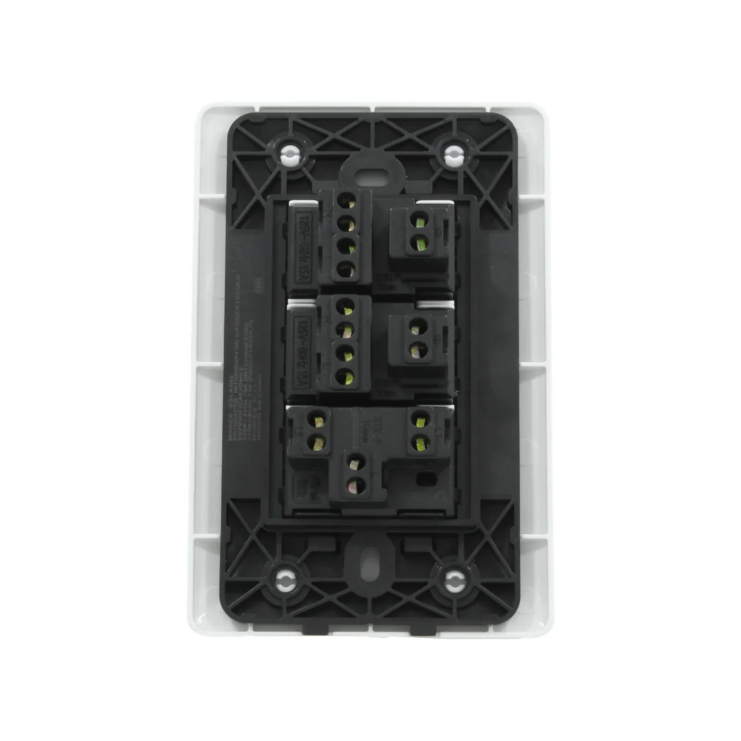 Placa 1 apagador/2 contactos blanca Solaris ECO-61-2-BC