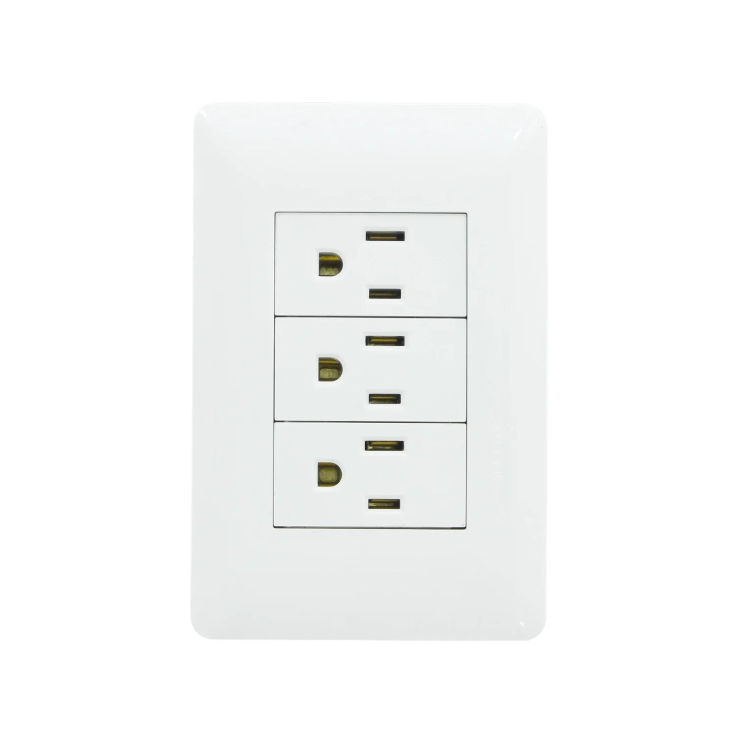 Placa 3 contactos blanca Solaris ECO-61-3-BC