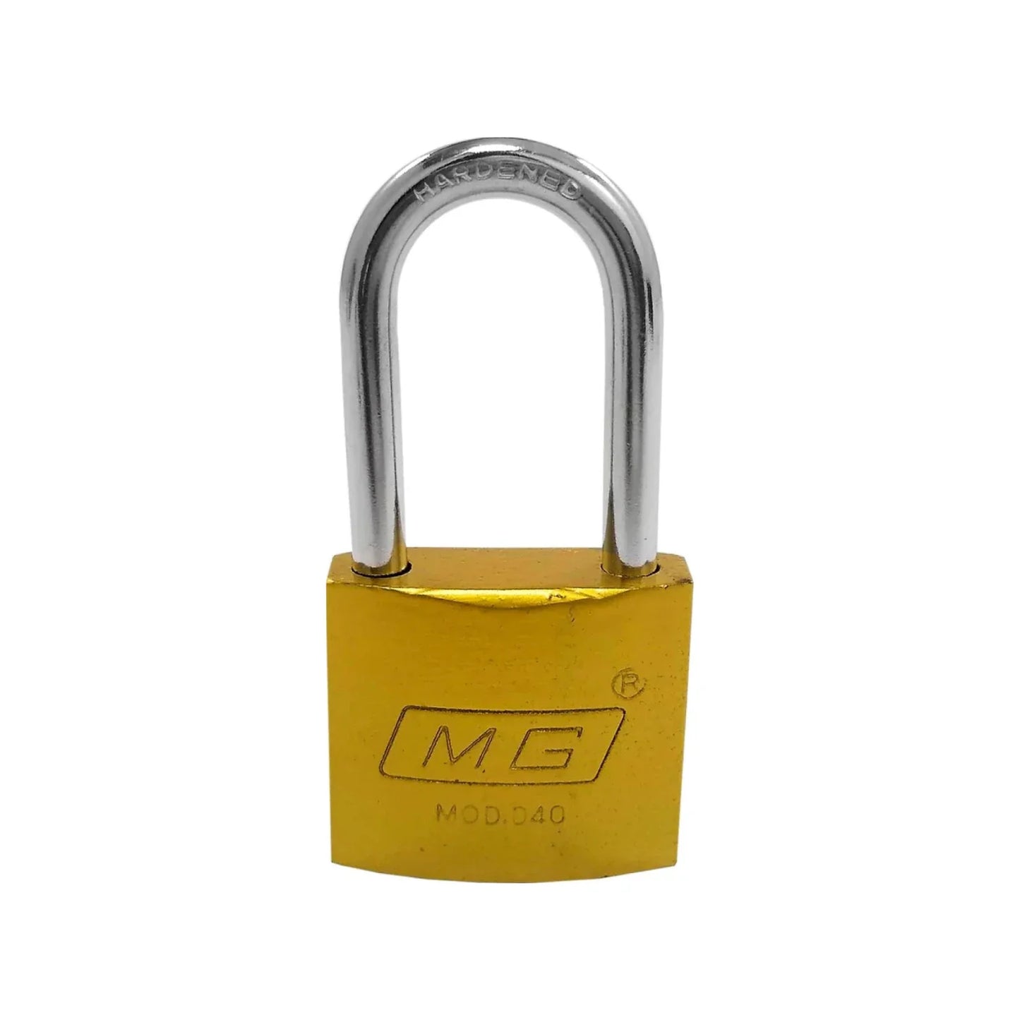 Candado 40 mm gancho largo dorado MG 206165