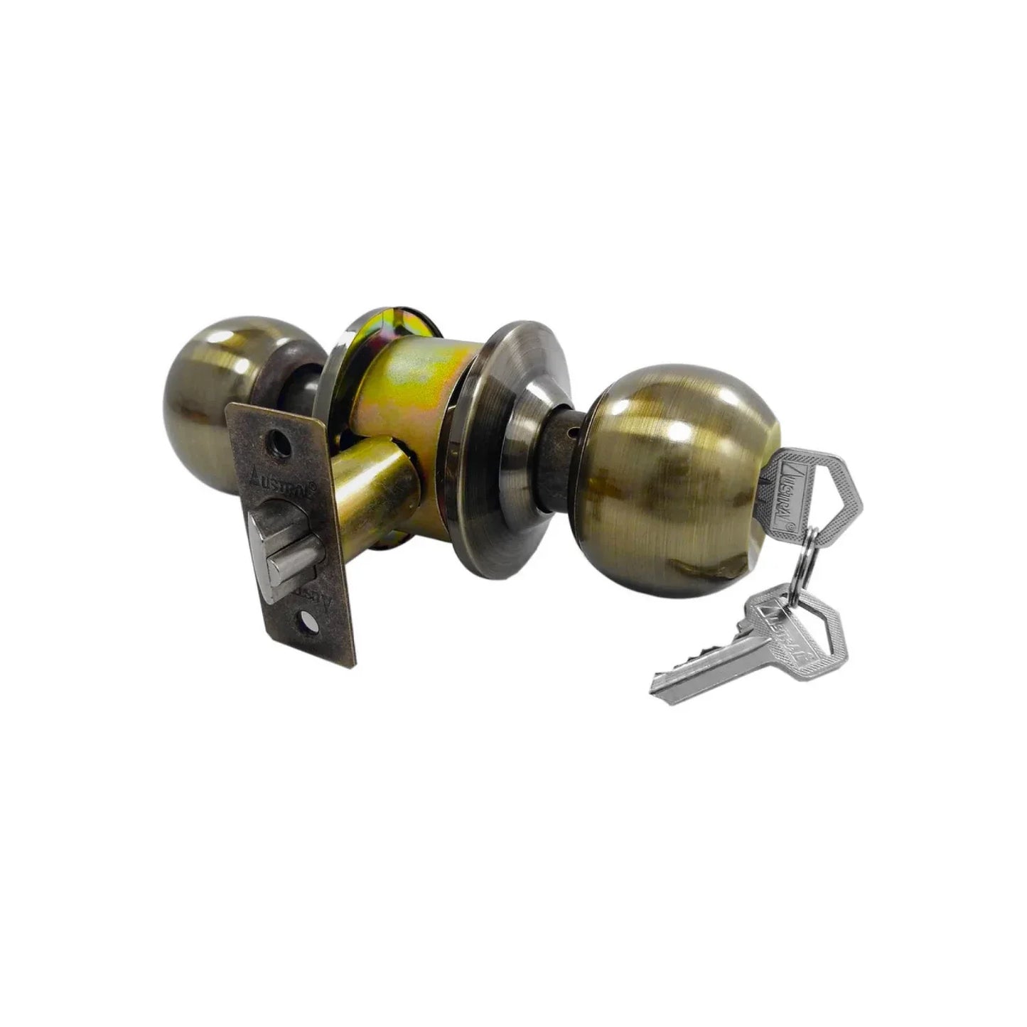 Cerradura/Chapa esfera para recámara cobre Austral 232266