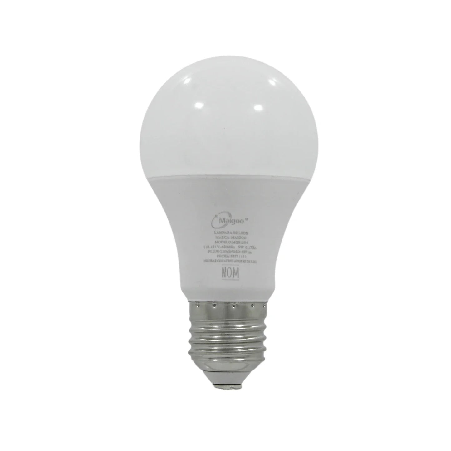 Lámpara de 9 W,Base E27 estándar.,Acabado nevado.