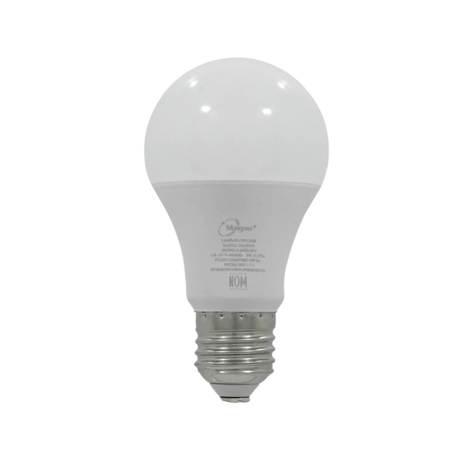 Lámpara de 9 W,Base E27 estándar.,Acabado nevado.