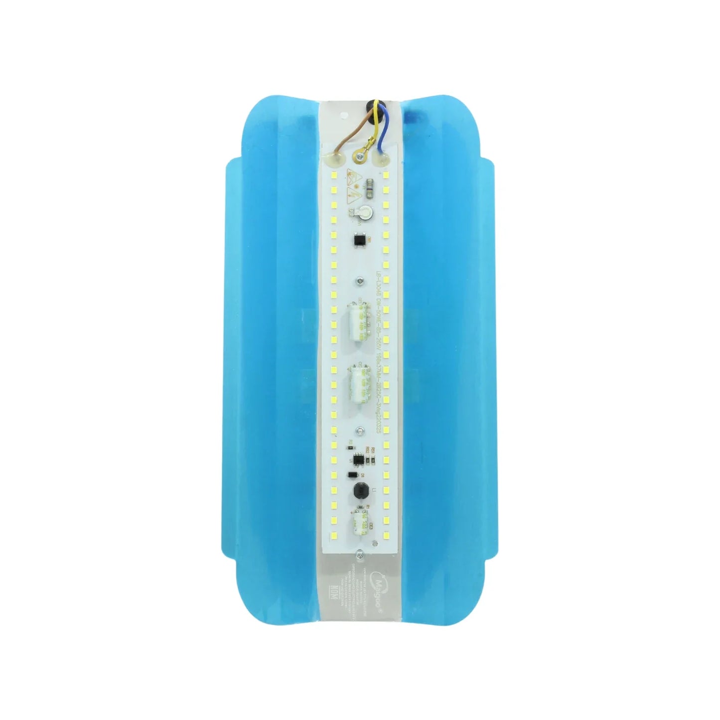 Luminario de LED tipo reflector.,127-220 V,50/60 Hz,50 W,0.211 A,0.05 kWh,Sin rayos UV irradiación.,Alto-Brillo LED,Larga vida útil.