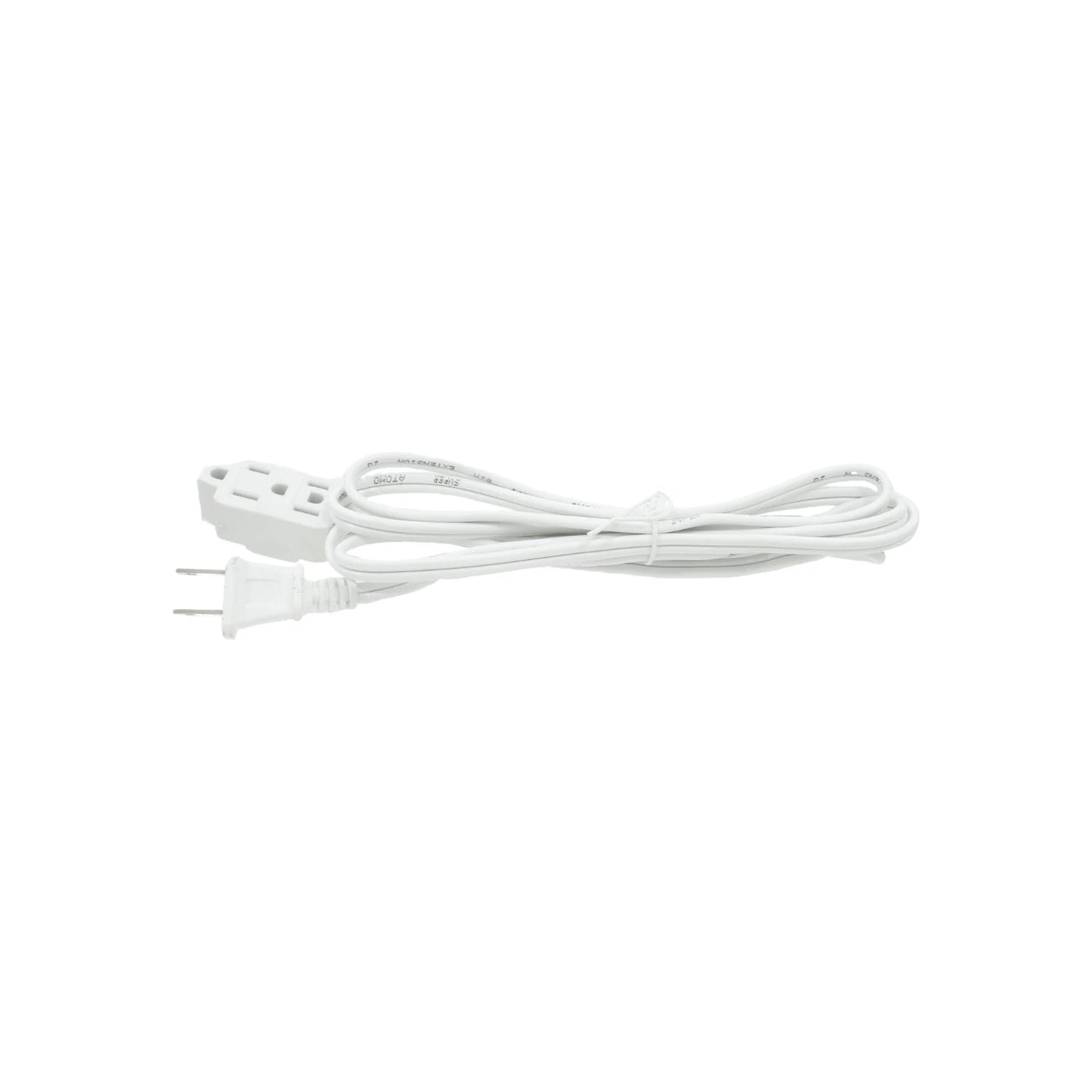 Extensión eléctrica blanca ATOHO Super, cable polarizado con 2 tomas de corriente y enchufe