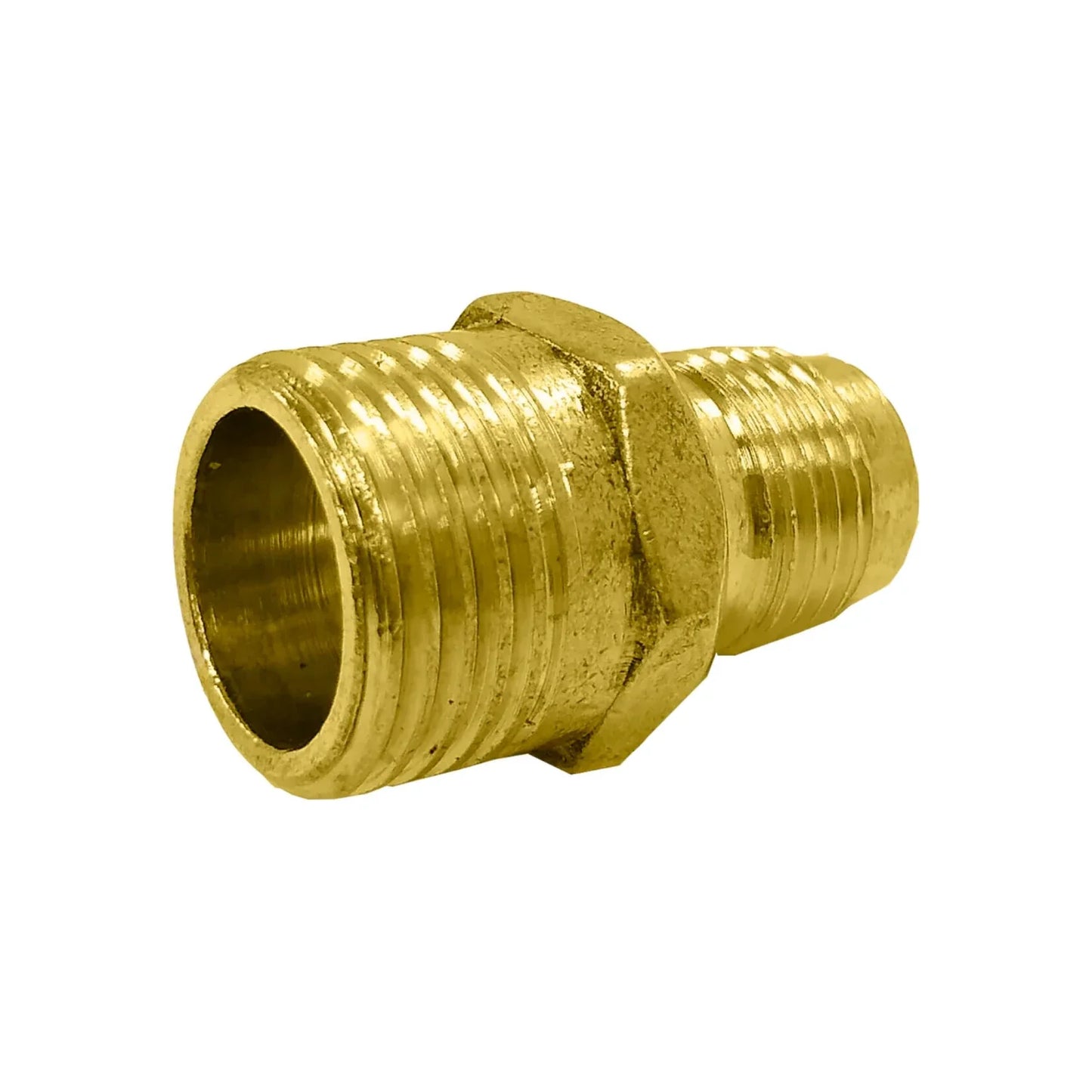 Niple terminal 3/8"x1/2" (10x13 mm) latonado