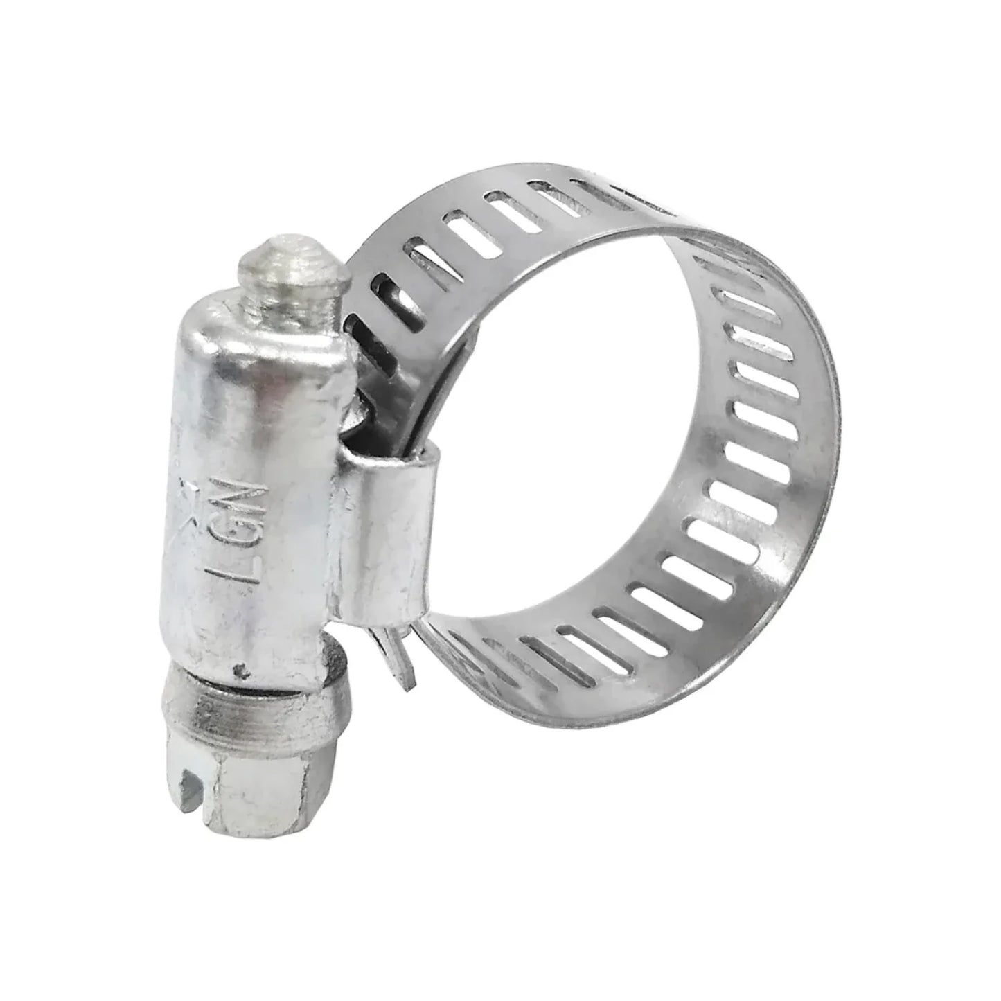 Banda de acero inoxidable.,Apertura mínima: 9/16" (14.28).,Apertura máxima: 1 1/16" (26.98).,Tornillo, tapa y base de acero con un acabado de dicromato de zinc resistente a la corrosión.,Uso doméstico, ferretería, jardinería y agricultura.