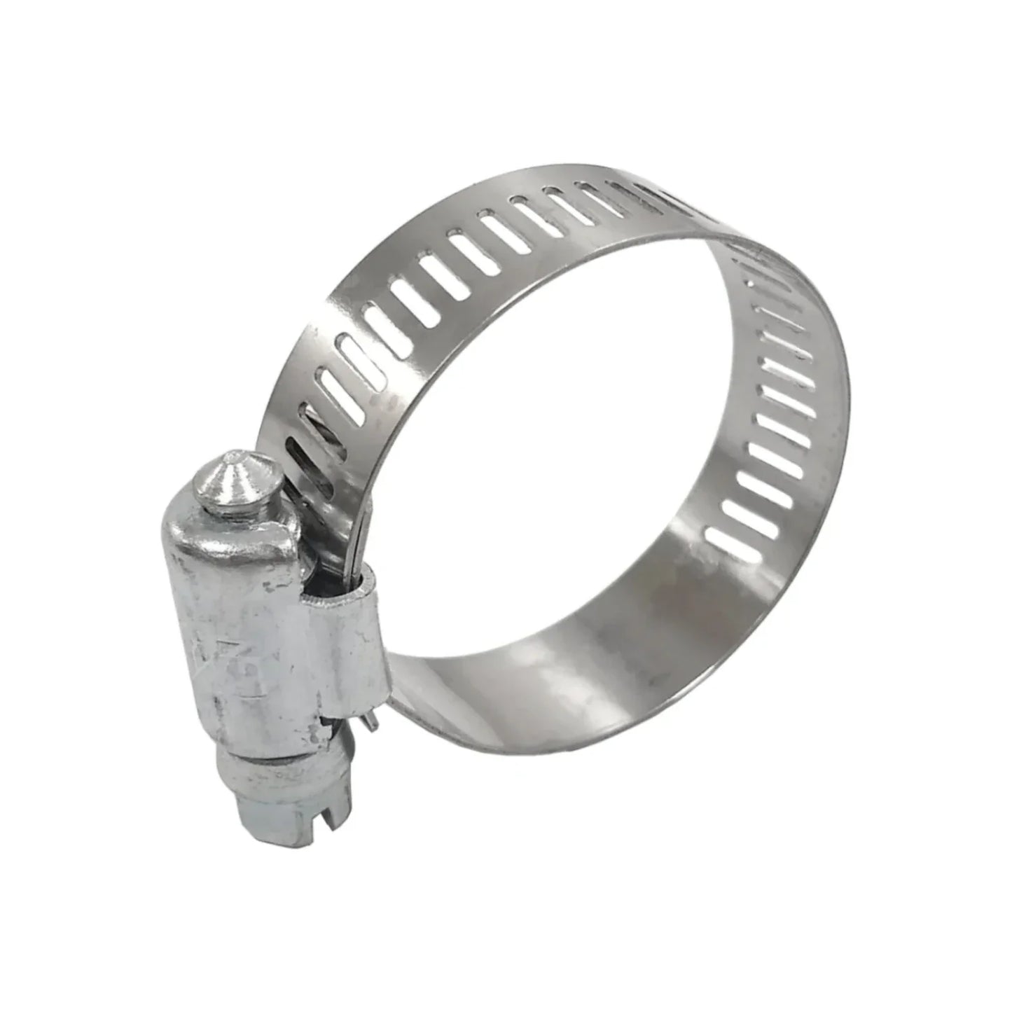 Banda de acero inoxidable.,Apertura mínima: 13/16" (20.63).,Apertura máxima: 1 1/2" (38.10 mm).,Tornillo, tapa y base de acero con un acabado de dicromato de zinc resistente a la corrosión.,Uso doméstico, ferretería, jardinería y agricultura.