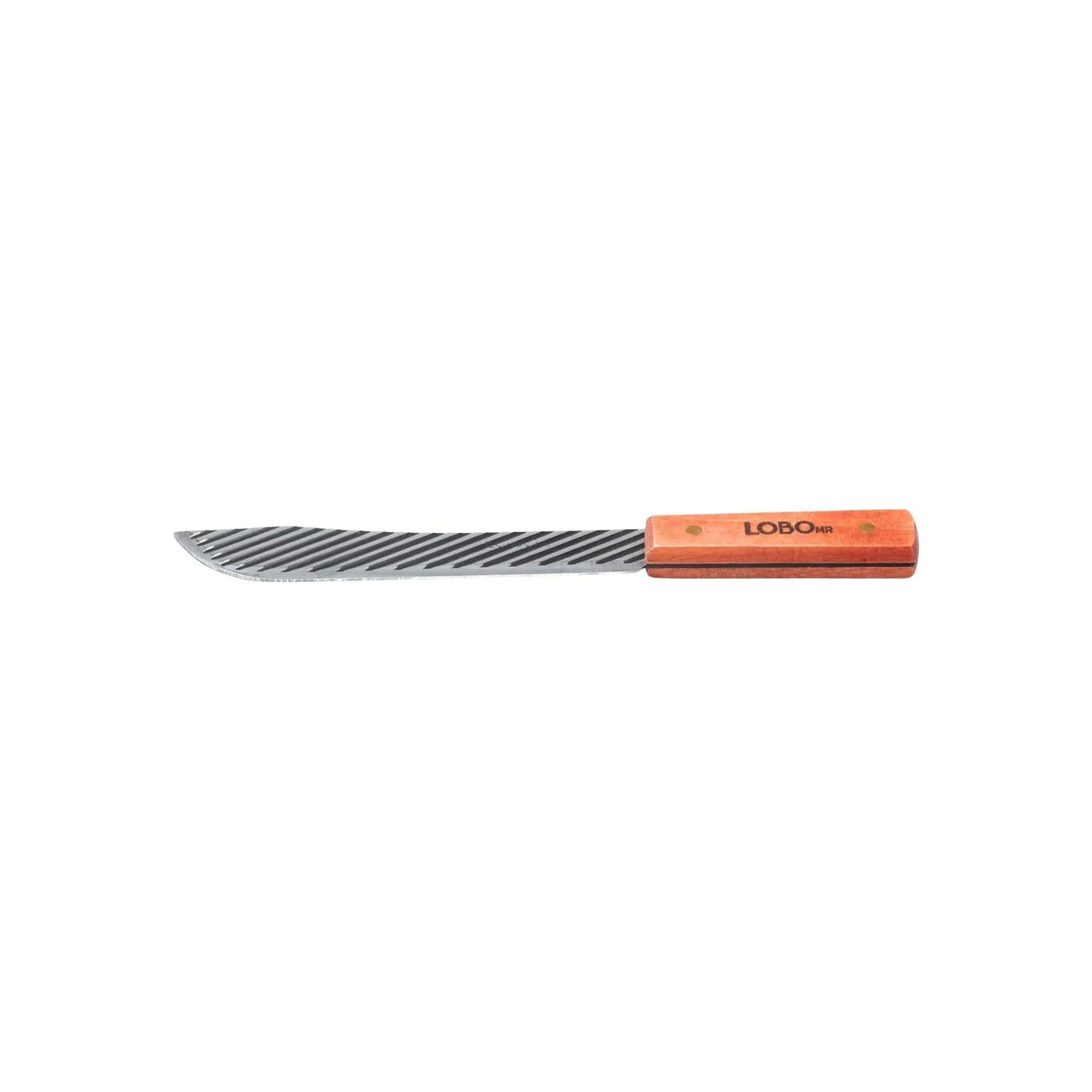 Cuchillo carnicero Lobo 8 pulgadas, mango de madera, hoja estriada profesional