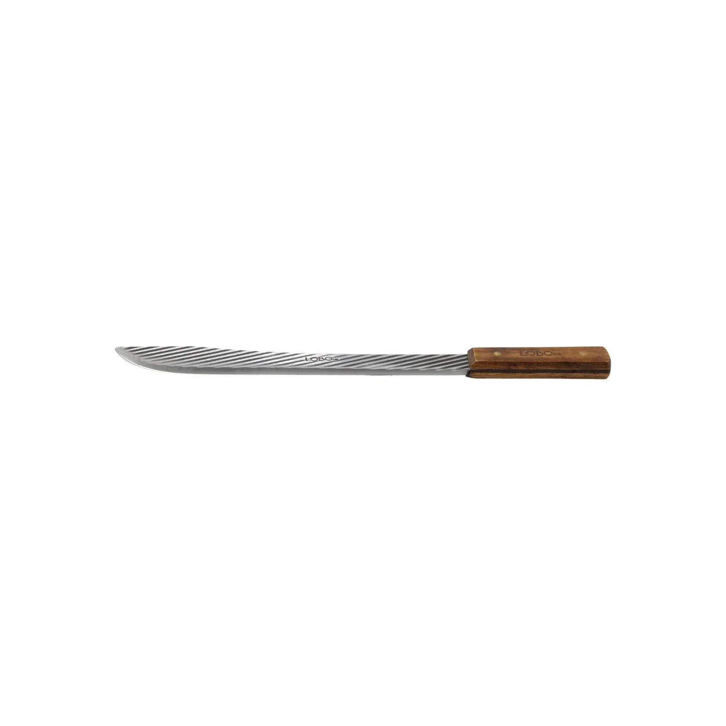 Hoja de acero al carbón.,Largo 12",Mango de madera.,Uso profesional.
