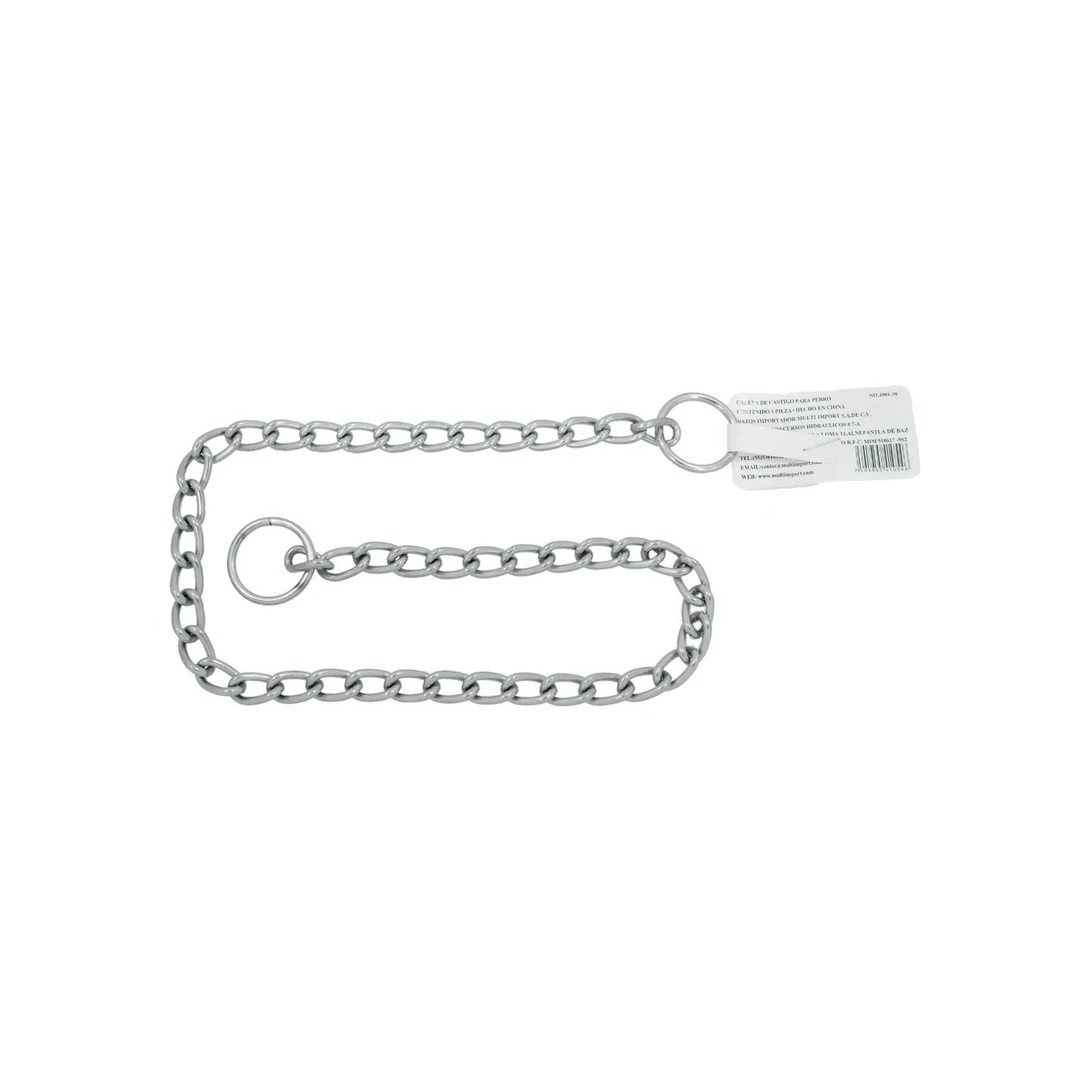 Fabricada de acero.,Cadena de castigo #3.0 mm,Largo 60 cm
