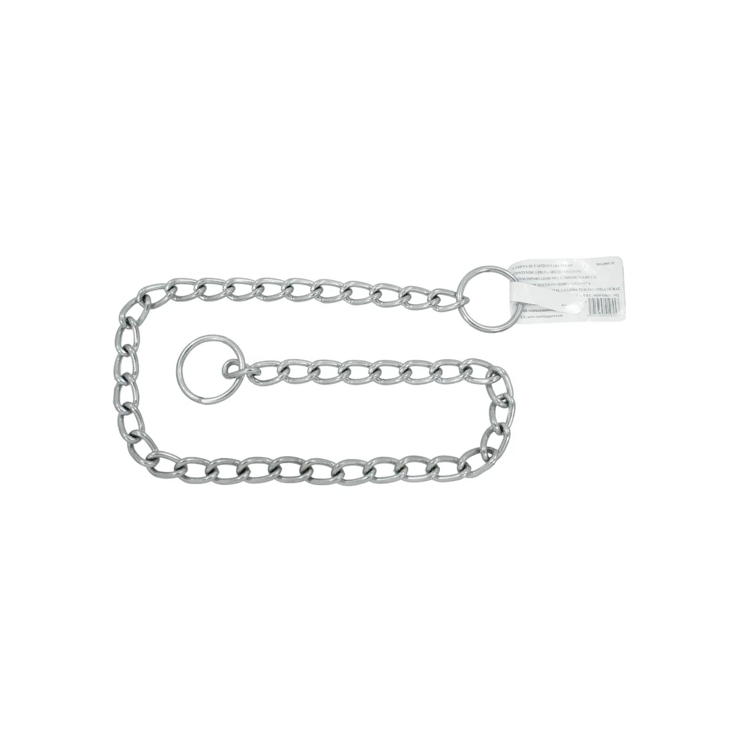 Fabricada de acero.,Cadena de castigo #3.5 mm,Largo 66 cm