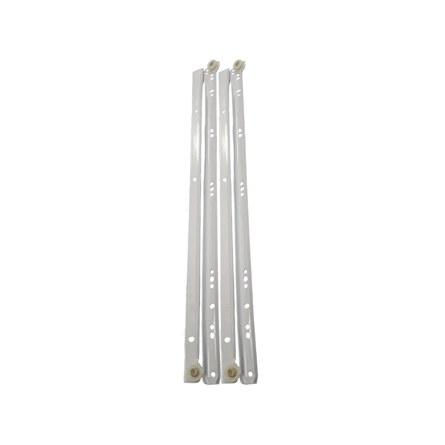 Fabricada en acero.,Corredera de 50 cm tipo europeo.,Corredera de 500 mm acabado epoxico blanco.,Facilita la apertura de cajones de muebles y gabinetes.