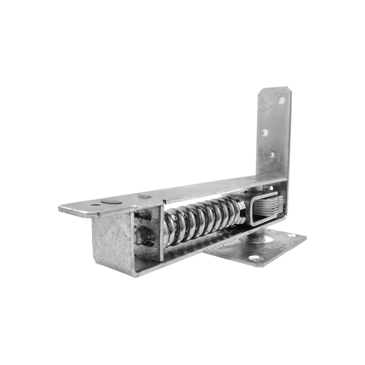 Componentes en acero endurecido y tratado contra la corrosión.,Para instalar en puertas de 32 mm a 44 mm,Peso: 30 kg,Único con sistema de tensión y posición graduable.,Placa para canto posterior y 2 placas laterales para cubrir la bisagra.,Acabado: Latón brillante.,Incluye tornillos de sujeción.