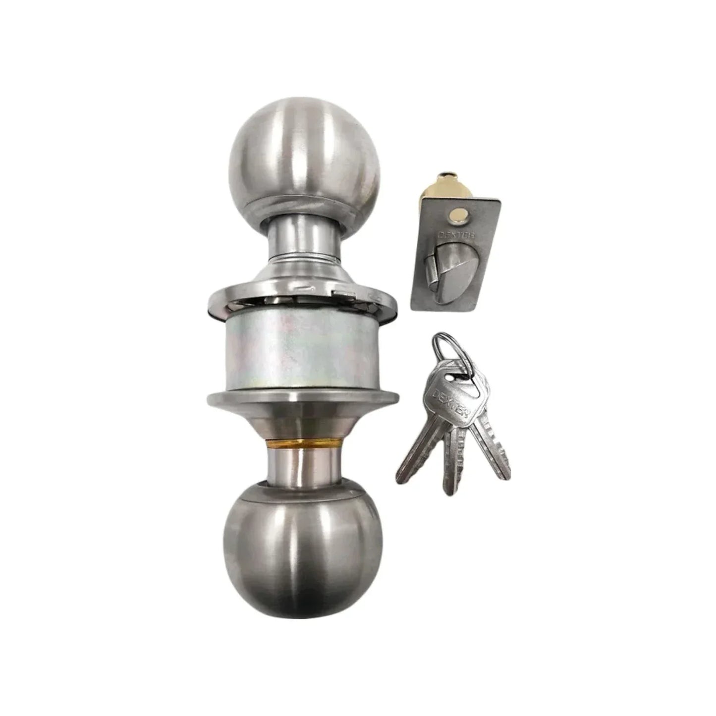 Cerradura/Chapa para recámara cromada Dexter 6825 barza