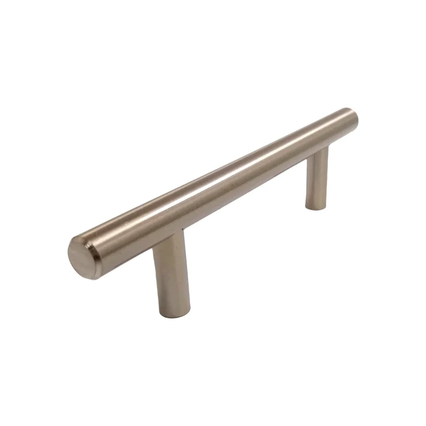 Barra de acero.,Acabado níquel satinado.,Barra de 128 mm de ancho.,Barra tubular hueca para menor peso.