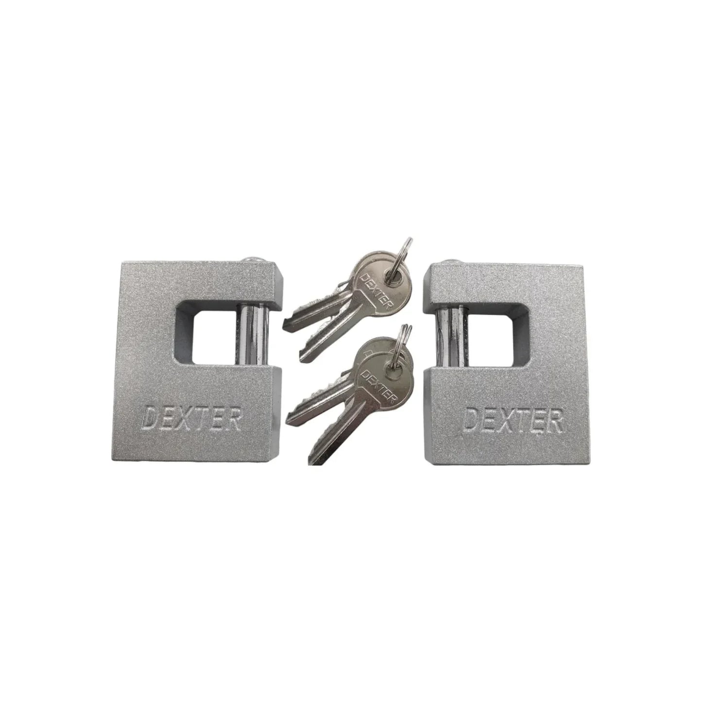 Cilindros de latón.,Alta resistencia al corte.,Juego de 2 candados y 4 llaves estándar.,Ideal para cortinas metálicas.