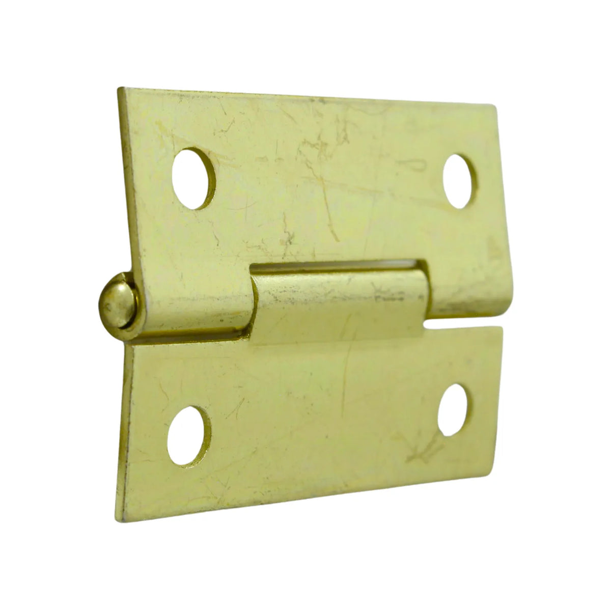 Bisagra tipo libro latonada para puertas y muebles con 4 perforaciones para tornillos acabado dorado profesional