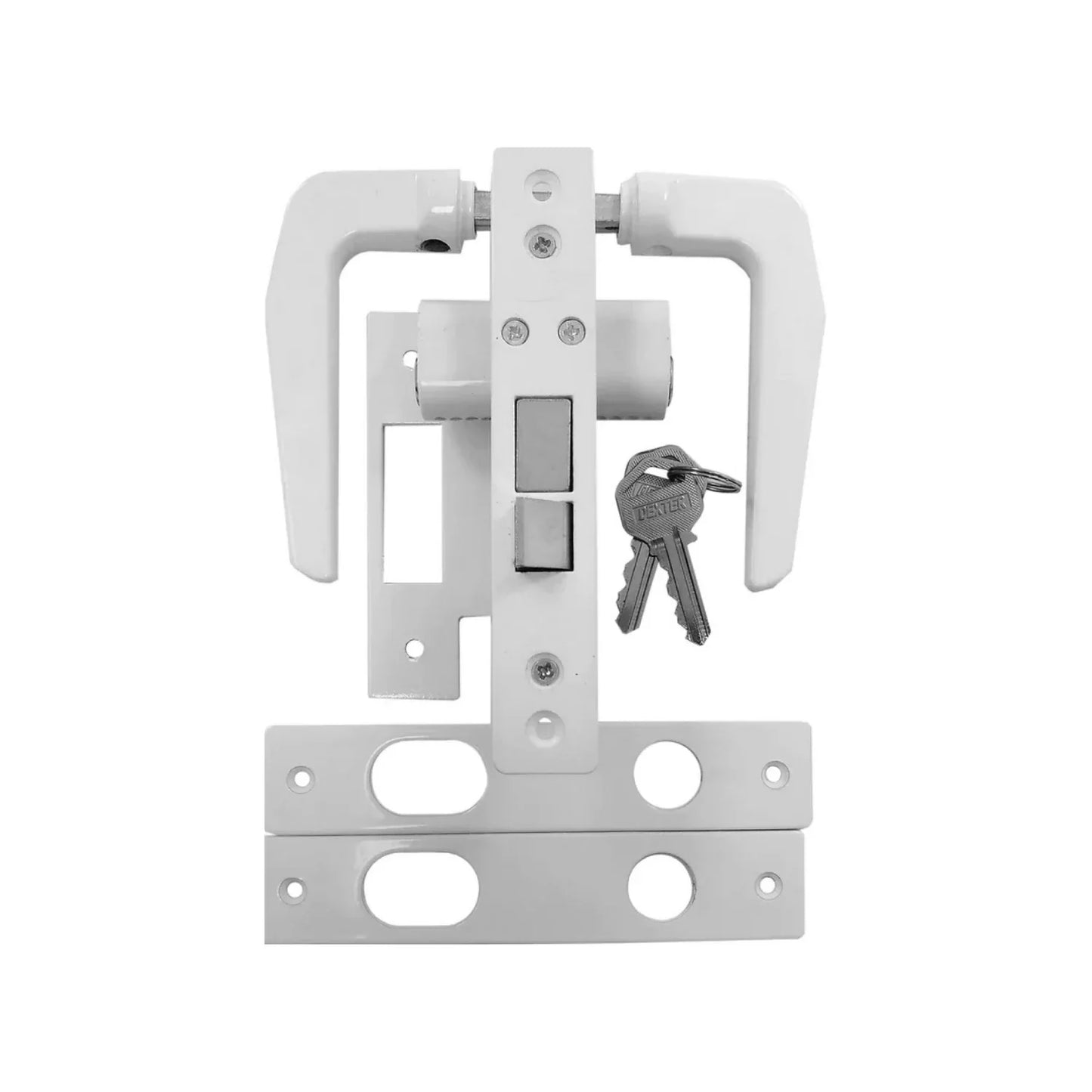 Cerradura/Chapa para puerta de aluminio blanca Dexter 2002