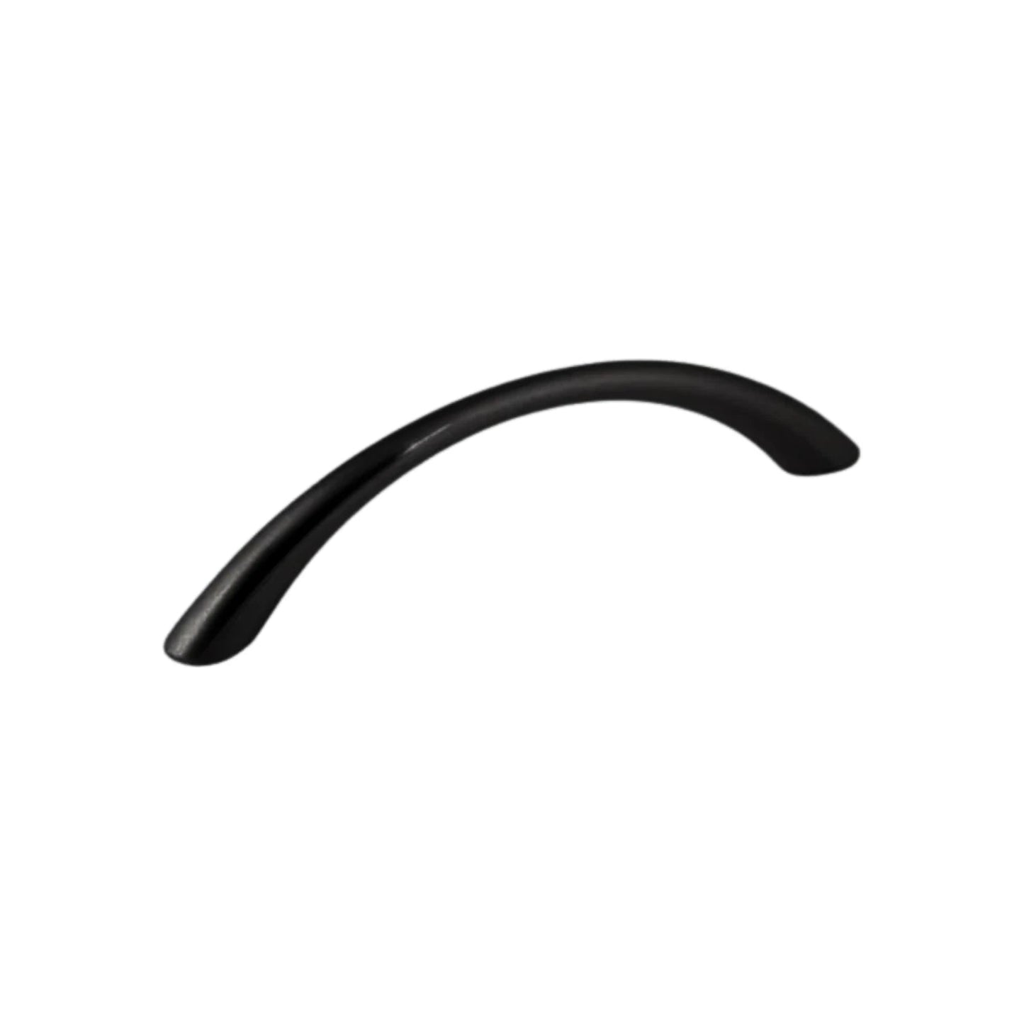 Jaladera negra curva para gabinetes y cajones, estilo Roma 96mm