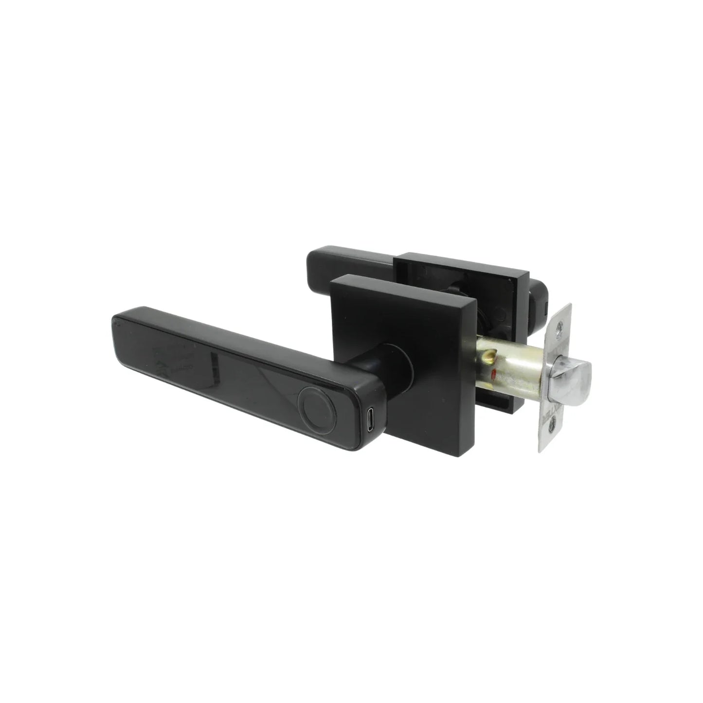 Apertura por medio de App, Reconocimiento de huella., Contraseña numérica., Apertura con llave., Backset ajustable de 60 mm (2 3/8”) o 70 mm (2 3/4")., Para puertas con espesor de 30 a 50 mm (1 3/16” a 2”)., Sirve para puertas izquierdas o derechas., Se puede usar en instalaciones nuevas o usadas., Requiere de 4 baterías AAA (no incluidas).