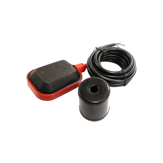 Flotador automático para cisterna y tinaco.,Funciona con el nivel del agua.,Incluye contrapeso.,Cable de hasta 3 m de largo.