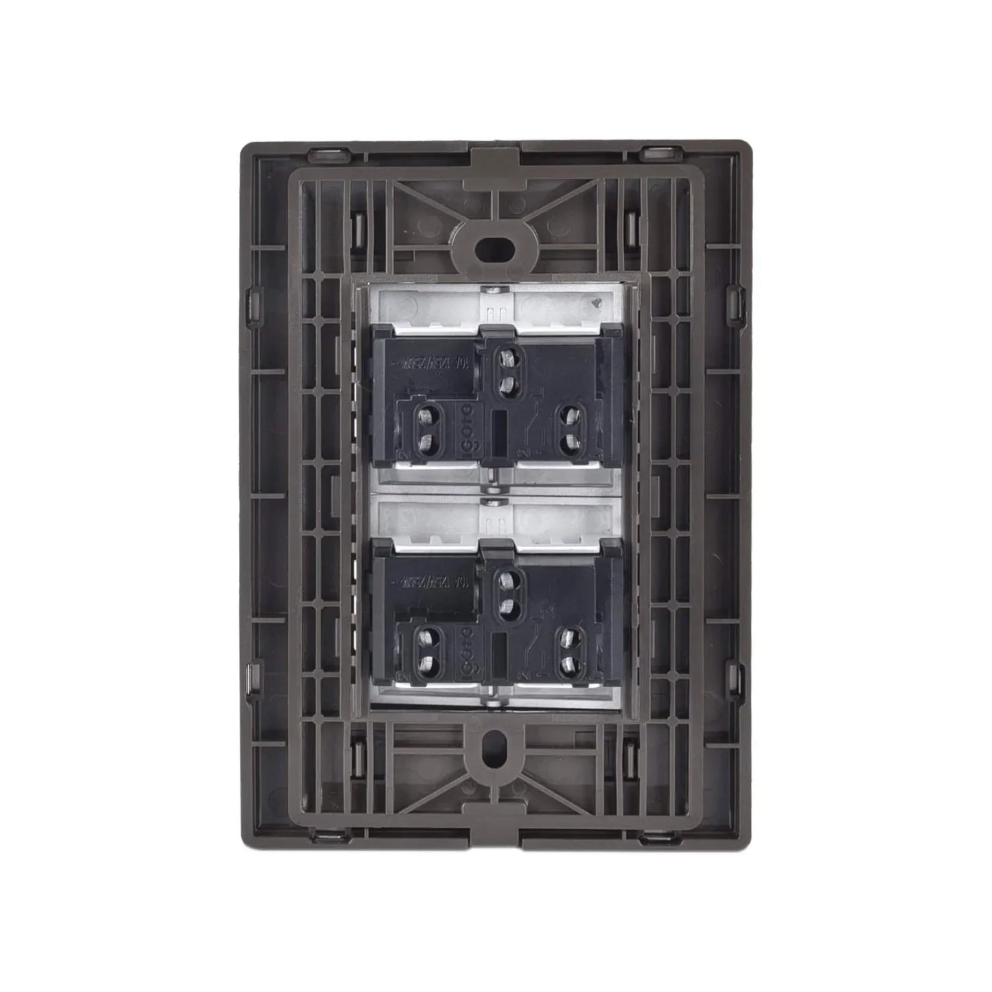 Placa 2 apagadores escalera inoxidable oxford Igoto INOX2014