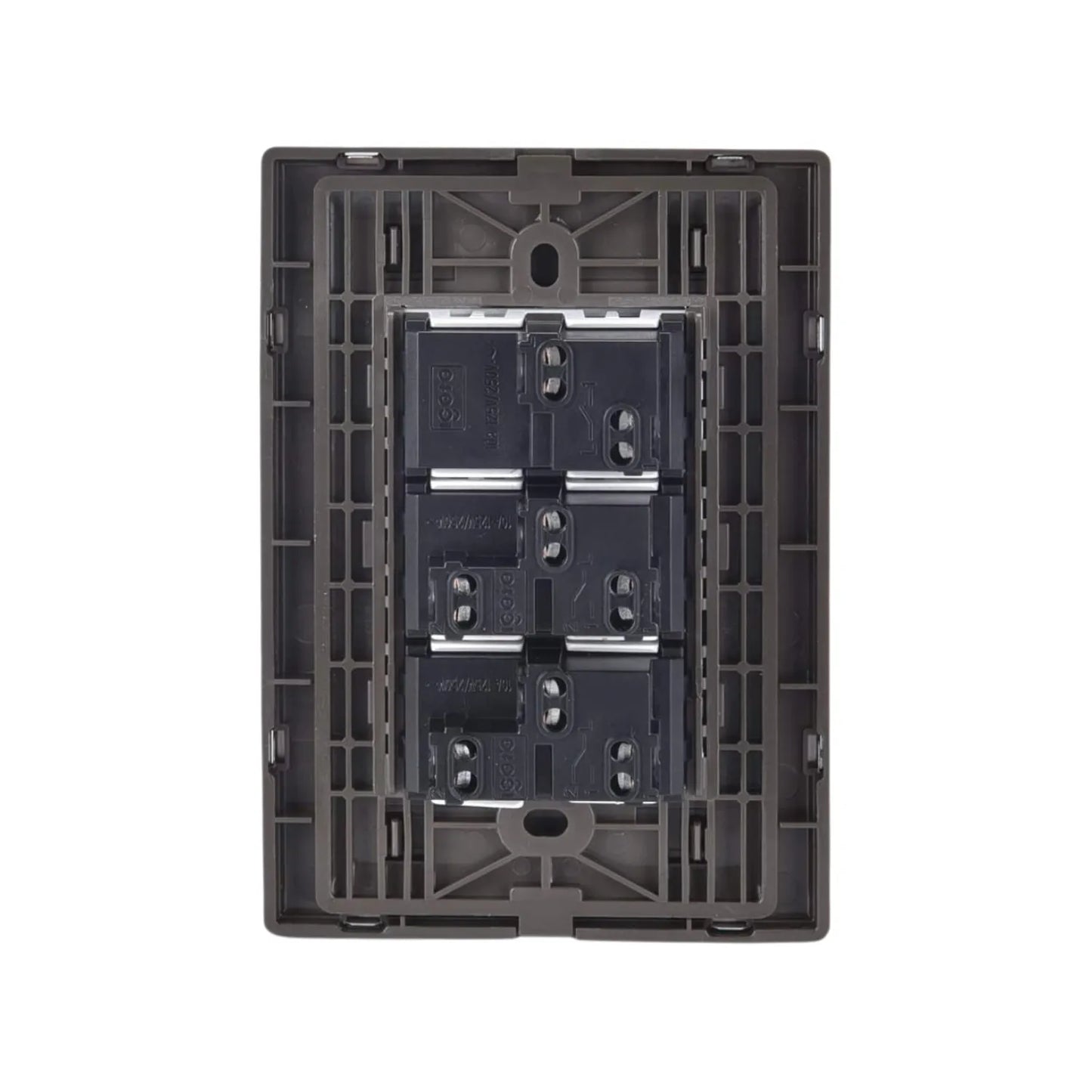 Placa 3 apagadores escalera inoxidable oxford Igoto INOX2021