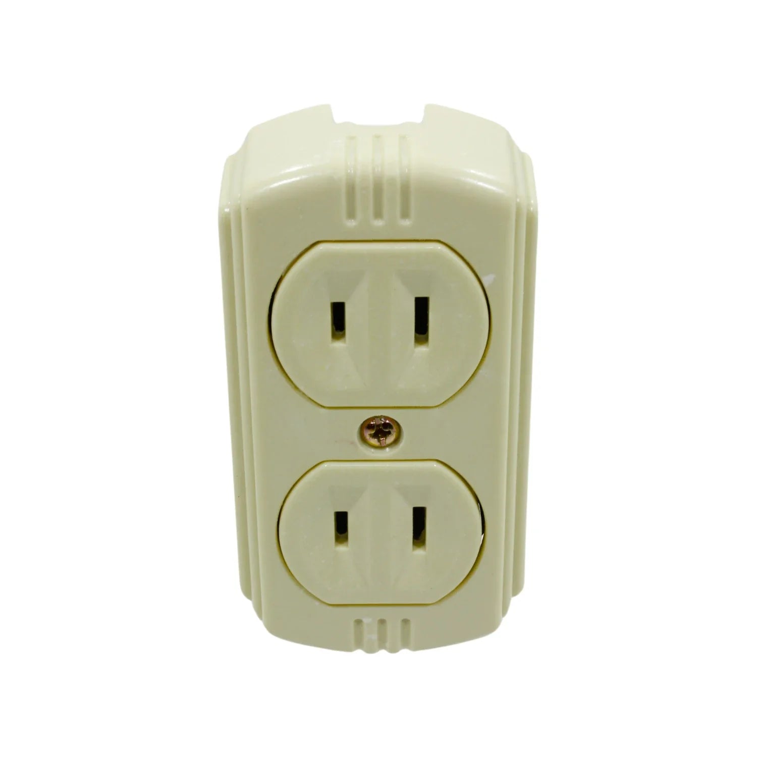 Frente de baquelita.,Base de ABS,Incluye tornillos.,Color marfil.