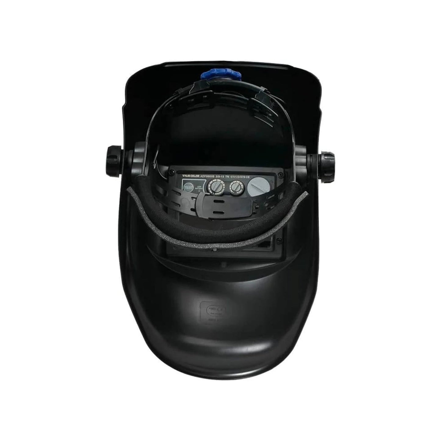 Careta para soldar automática negra con auto-oscurecimiento True Color, ideal para protección del soldador.