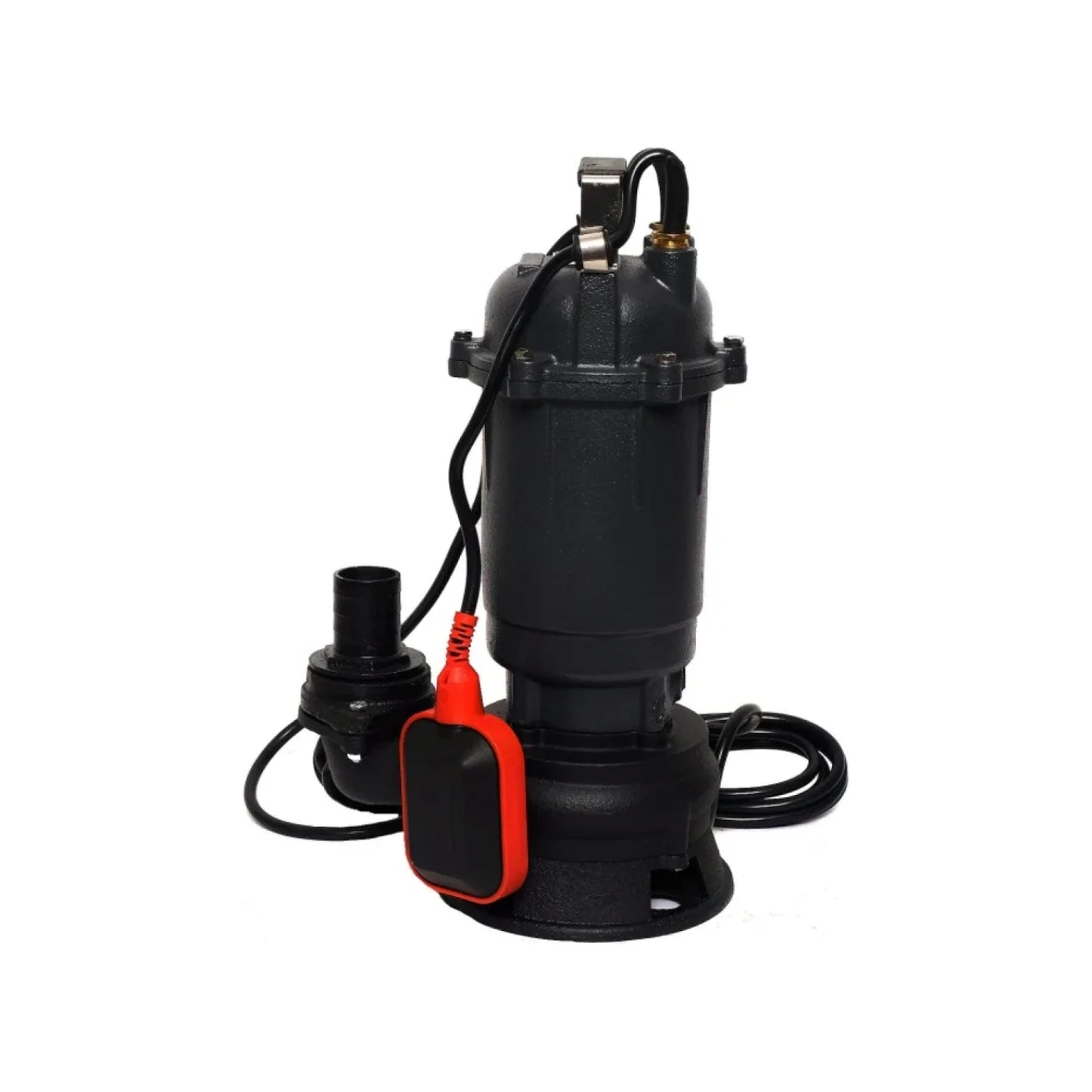 Bomba sumergible.,Potencia de 3/4 HP,Caudal máximo: 296 litros por minuto.,Altura: 15 metros.,Salida: 1 ½” a 2",Sumergible hasta 13 metros.,Para agua suciA,Embobinado de cobre.,Impulsor metálico.