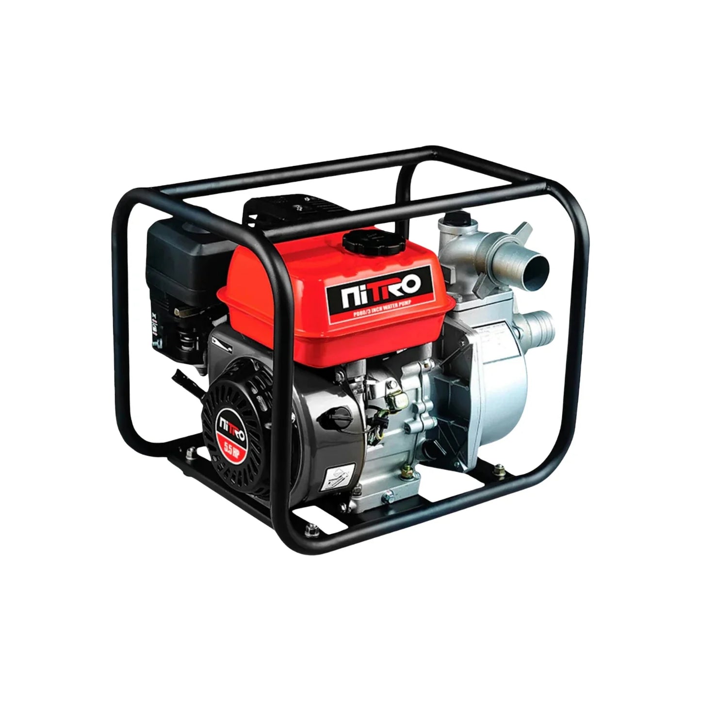 Motor de 4 tiempos.,5 HP,Altura: 24 m,Bombeo: 30 m 3/h,Succión de 7 m