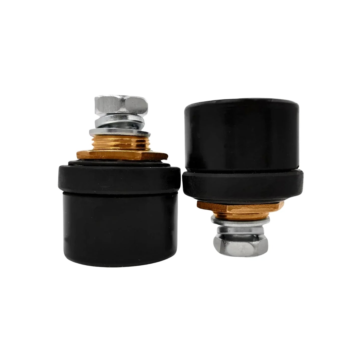 Borne para soldar de 1/2" hembra.,Terminales de bronce.,Bolsa con 2 piezas.,Compatible con la mayoría de inversores.