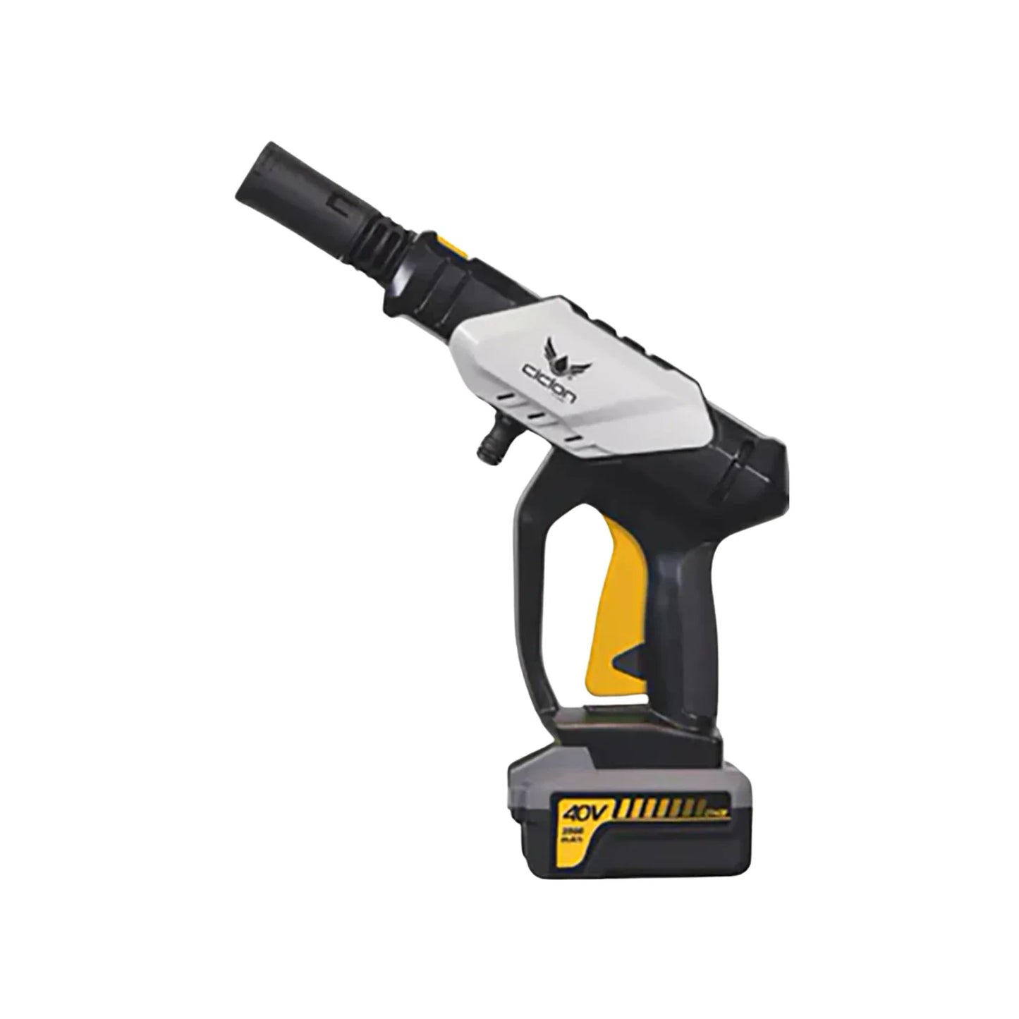 Información Técnica., Potencia de carga: 300 W, Batería: 40 P, Presión continua: 30 bar / 435 PSI, Flujo constante: 3 l/min, Cargador: 100-240 V 50/60 Hz, Incluye:, Batería, cargador., Manguera con conexión rápida., Boquilla regulable., Clip de cubeta., Jabonera., Filtro de agua., La imagen puede diferir un poco del producto final.