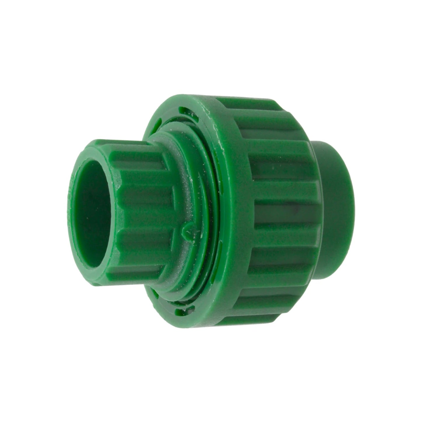 Tuerca unión plástica PPR verde 20mm (1/2 pulgada) para instalaciones de tubería