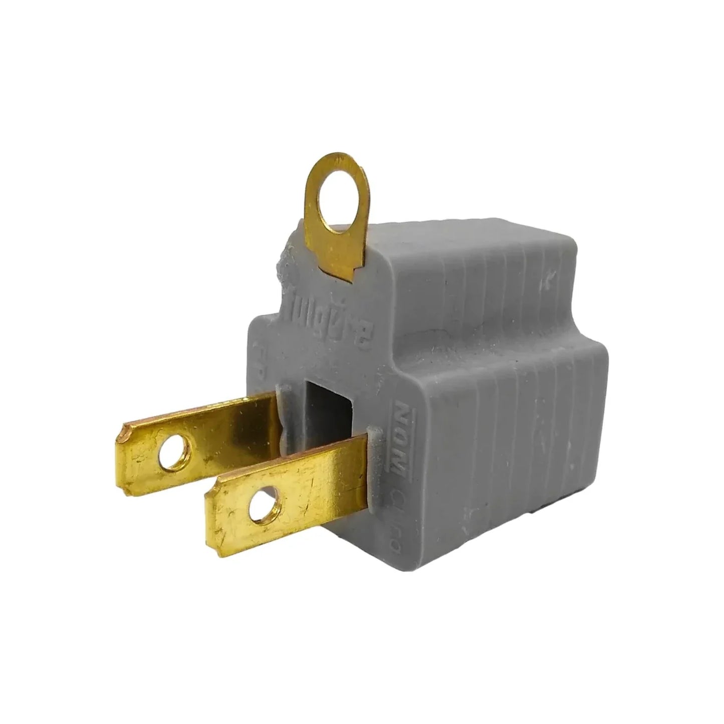 Fabricada de termoplástico.,Frecuencia 60 Hz,Voltaje 120 V - 15 A,Clavija convertidora a tierra polarizada.