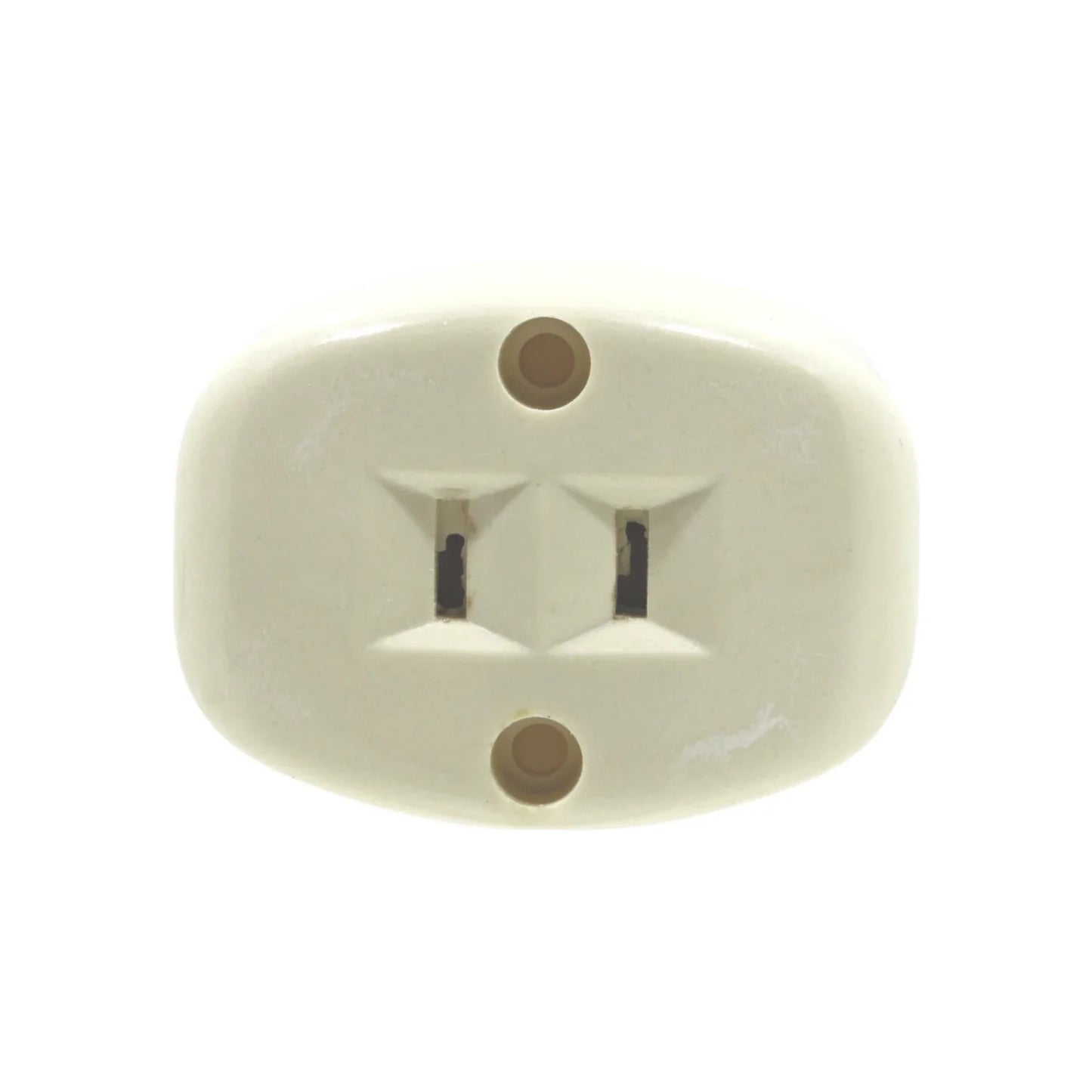 Fabricada en PVC,Corriente 120 V - 6 A,Incluye base y tornillos.,Contacto visible sencillo oval.